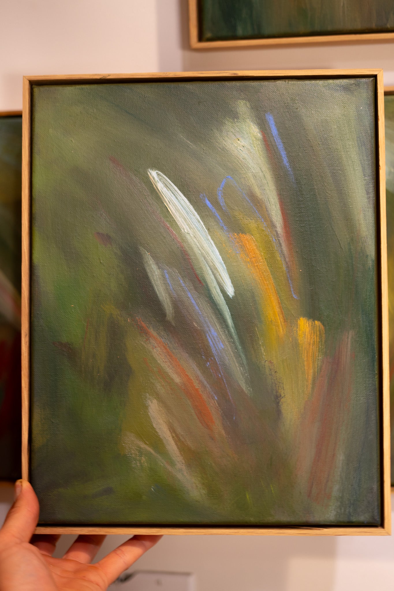 "Receiving" | 11 x 14 | Original Oil Painting with Oak Frame