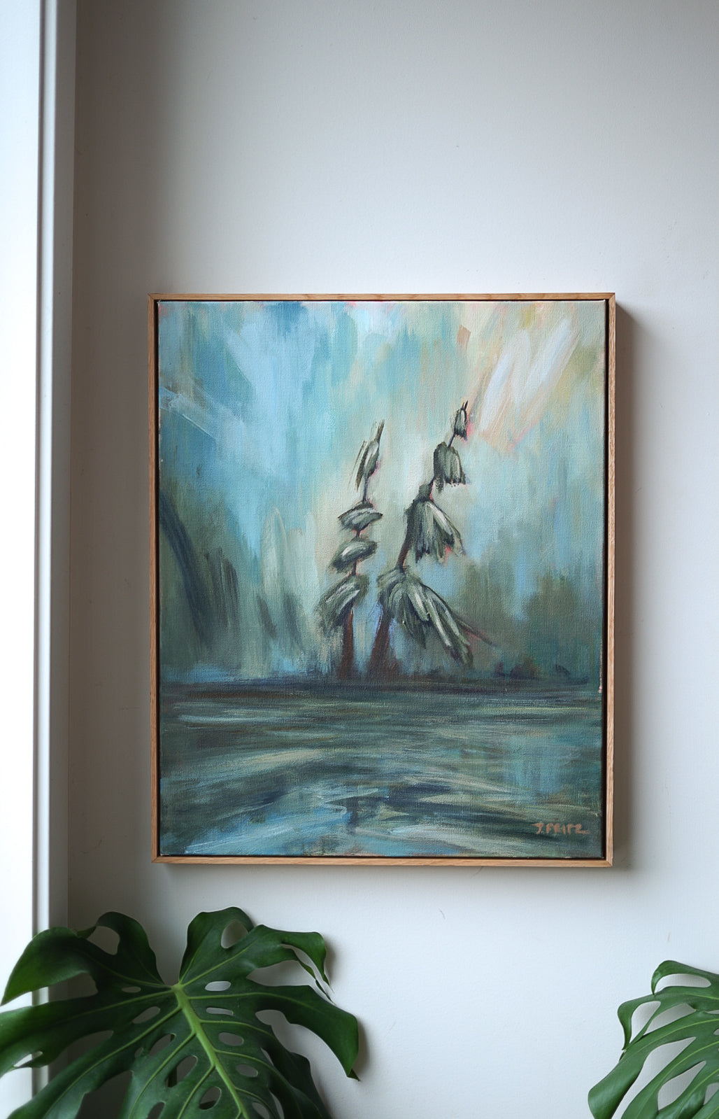And They Danced | 16 x 20 | Original Acrylic Painting w/ White Oak