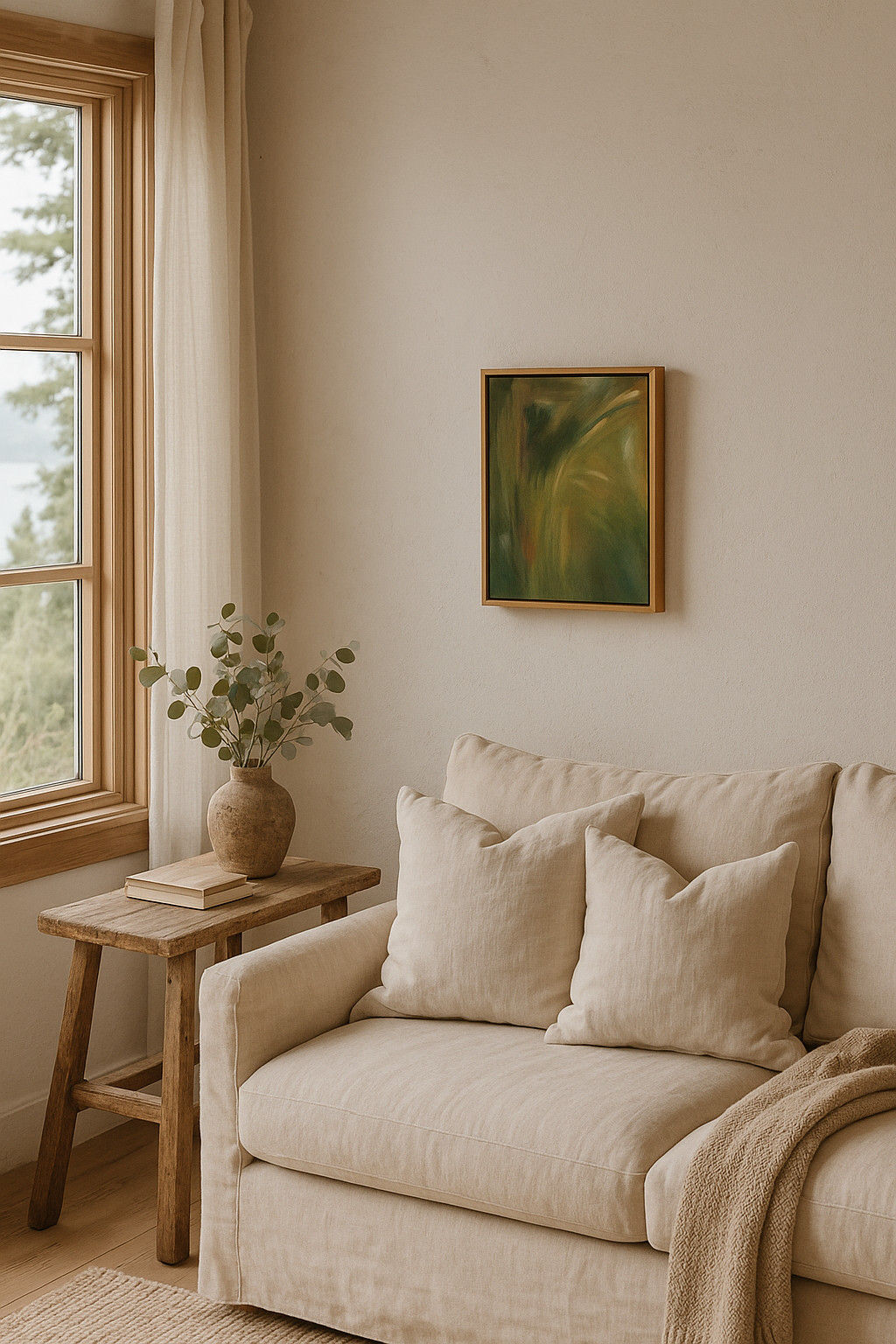 "Inhale" | 11 x 14 | Original Oil Painting with Oak Frame