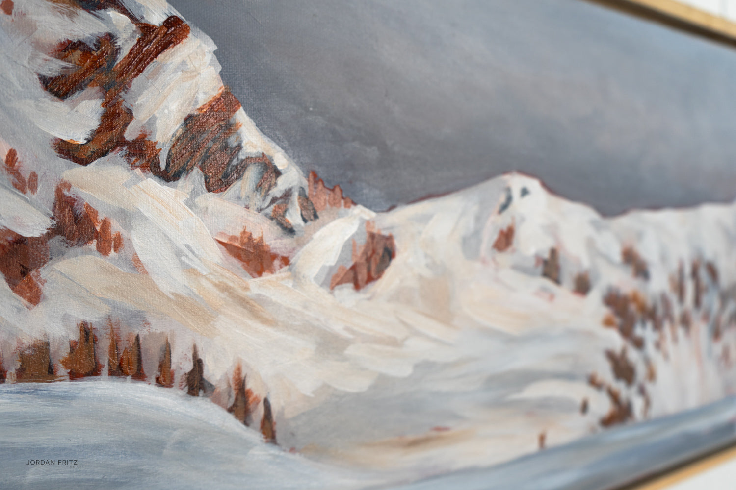Alpenglow from Hišimy̓awiƛ/5040 Peak | 12 x 48 | Framed Original Acrylic Painting