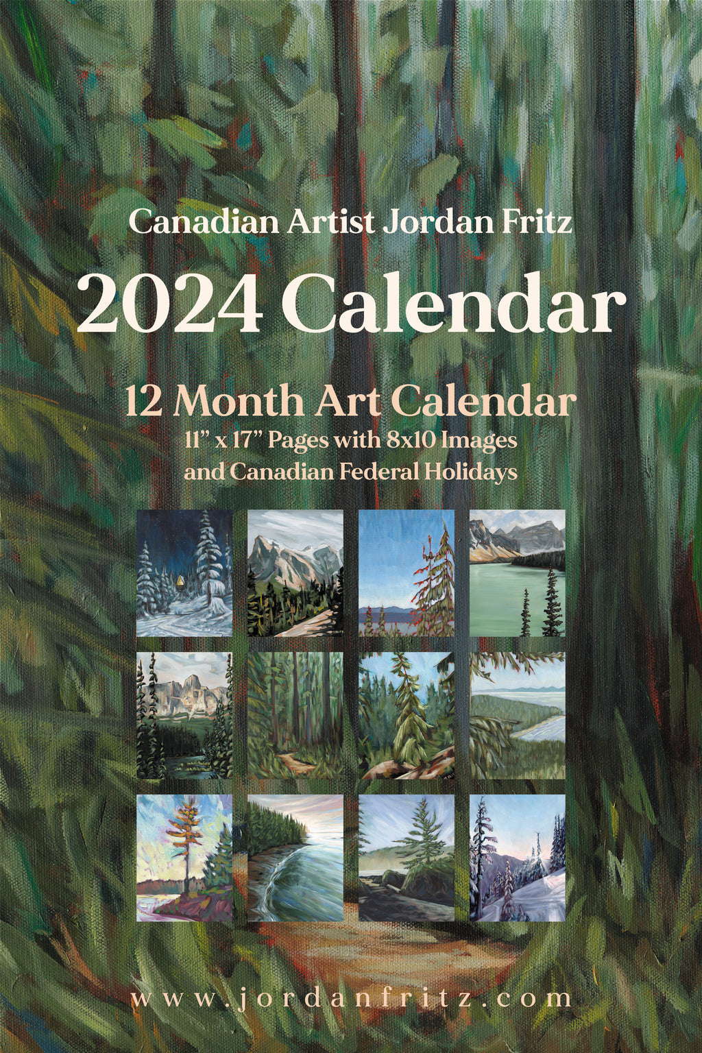 PreOrder 2024 J.Fritz Fine Art Calendar Jordan Fritz Fine Art