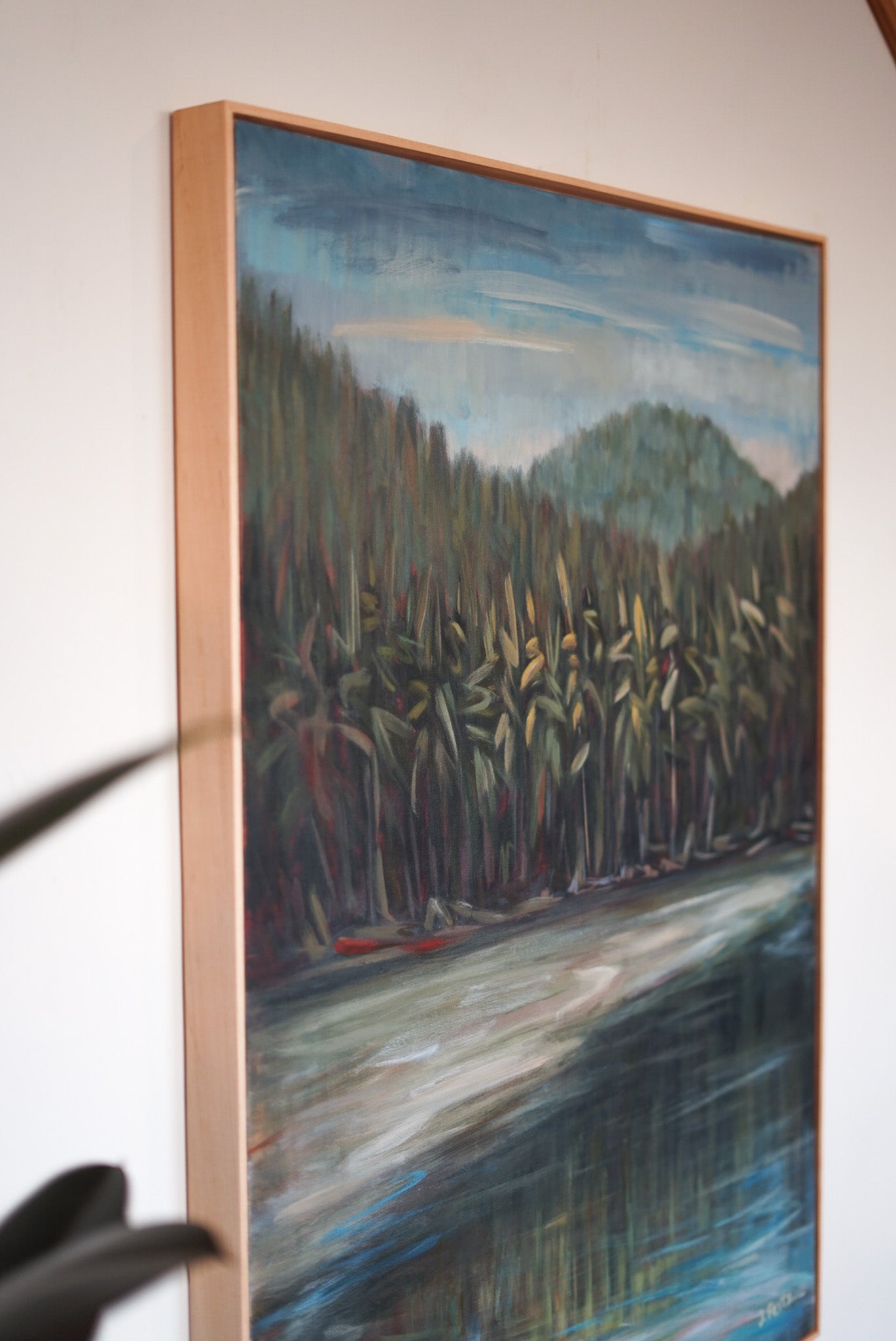 Emerging | 30 x 40 | Original Acrylic Painting w/ Maple Frame