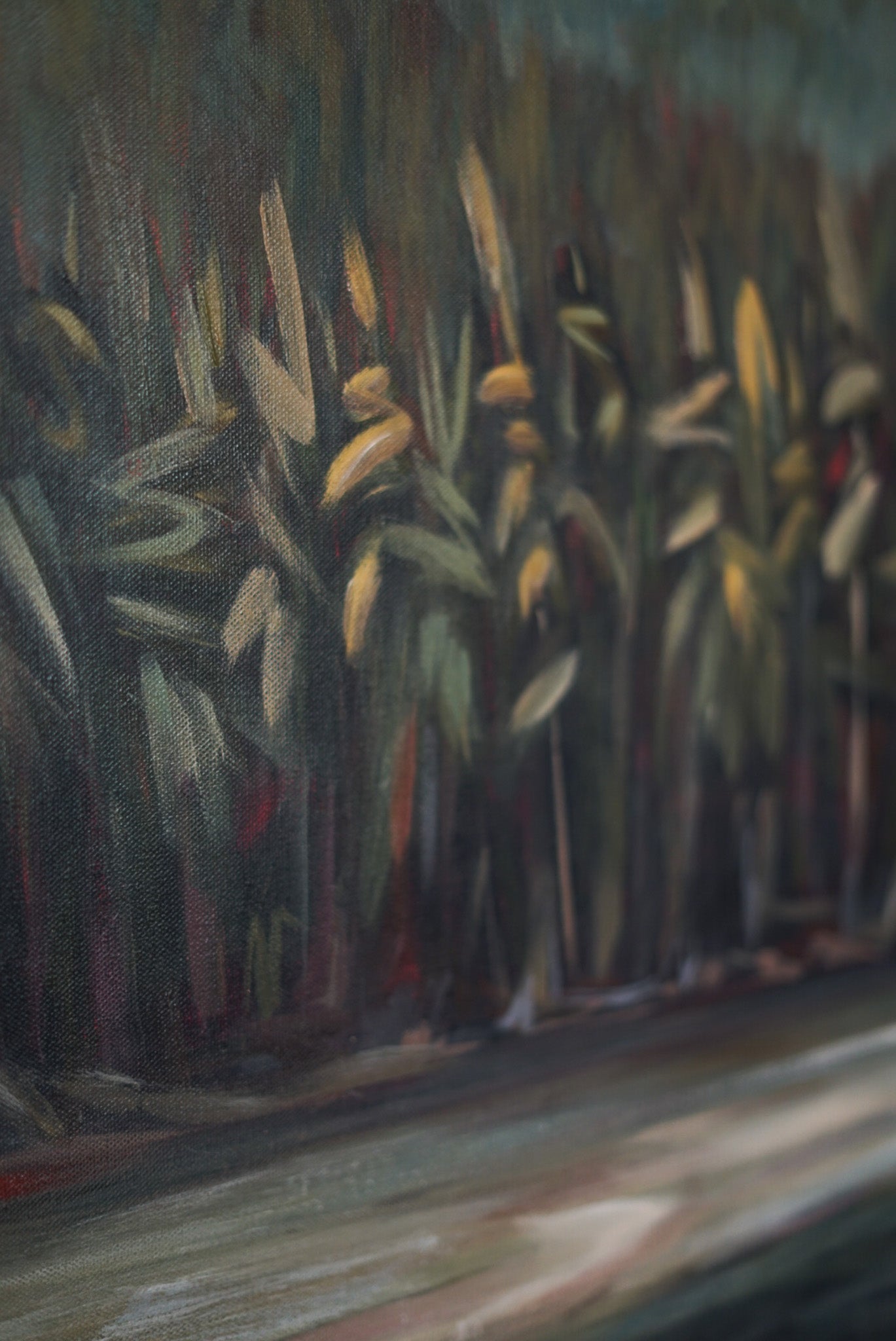 Emerging | 30 x 40 | Original Acrylic Painting w/ Maple Frame