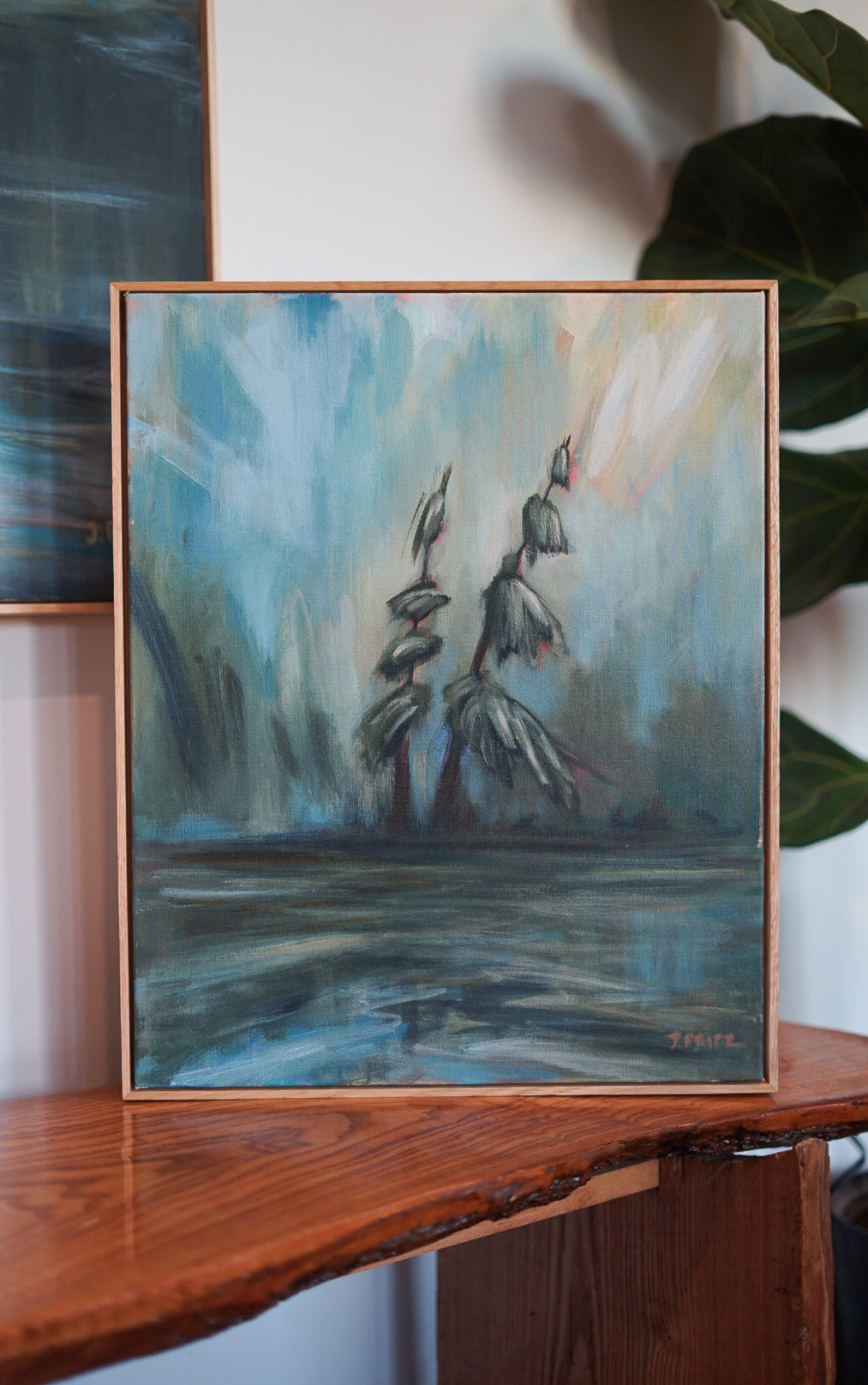 And They Danced | 16 x 20 | Original Acrylic Painting w/ White Oak Frame