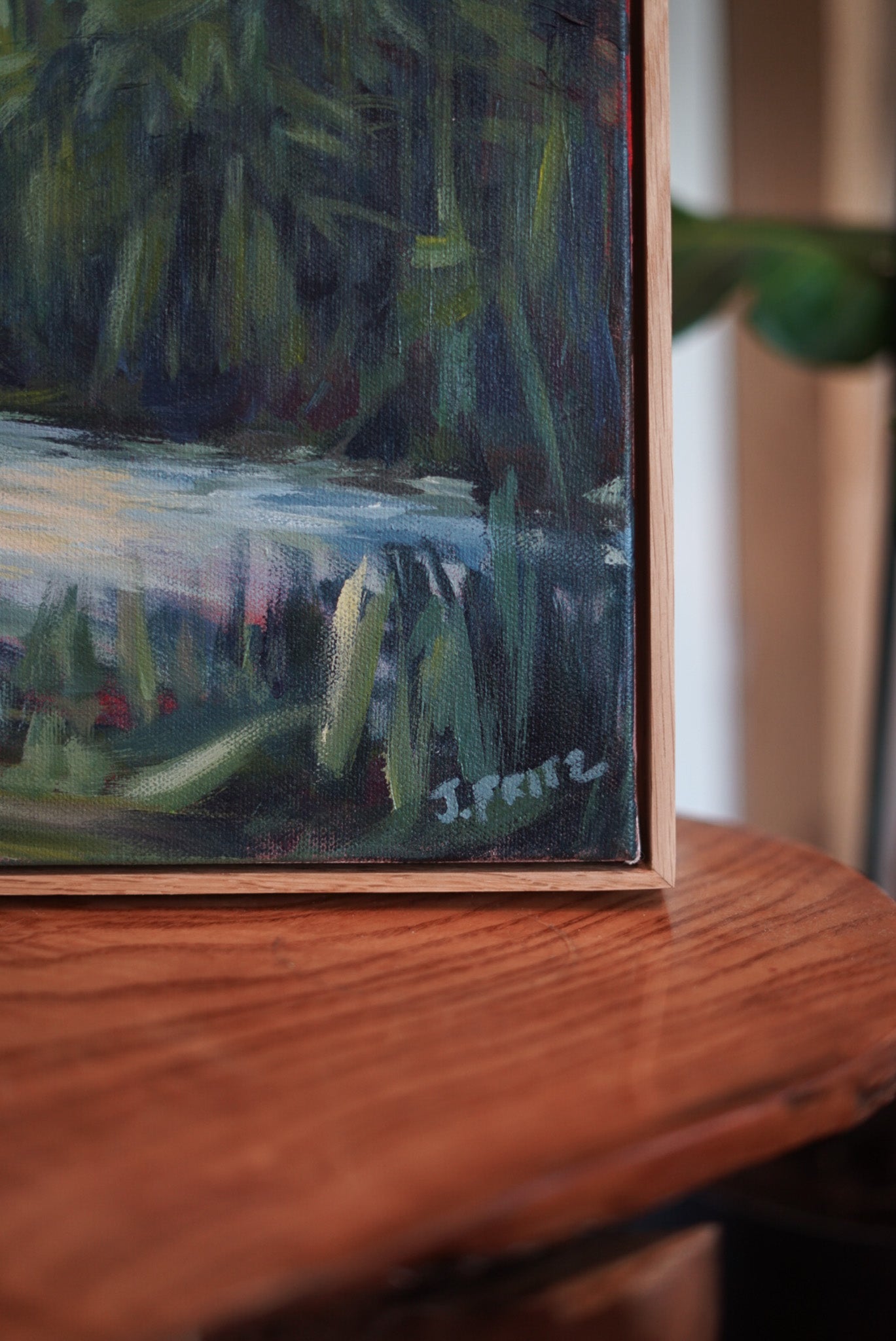 "Let it Flow" | 14 x 18 | Original Acrylic Painting w/ White Oak Frame