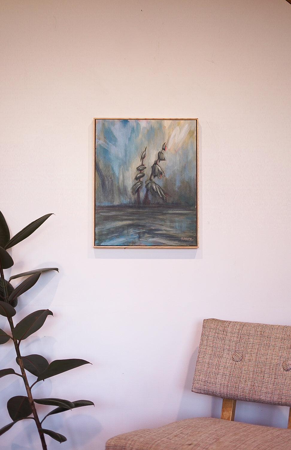 And They Danced | 16 x 20 | Original Acrylic Painting w/ White Oak Frame