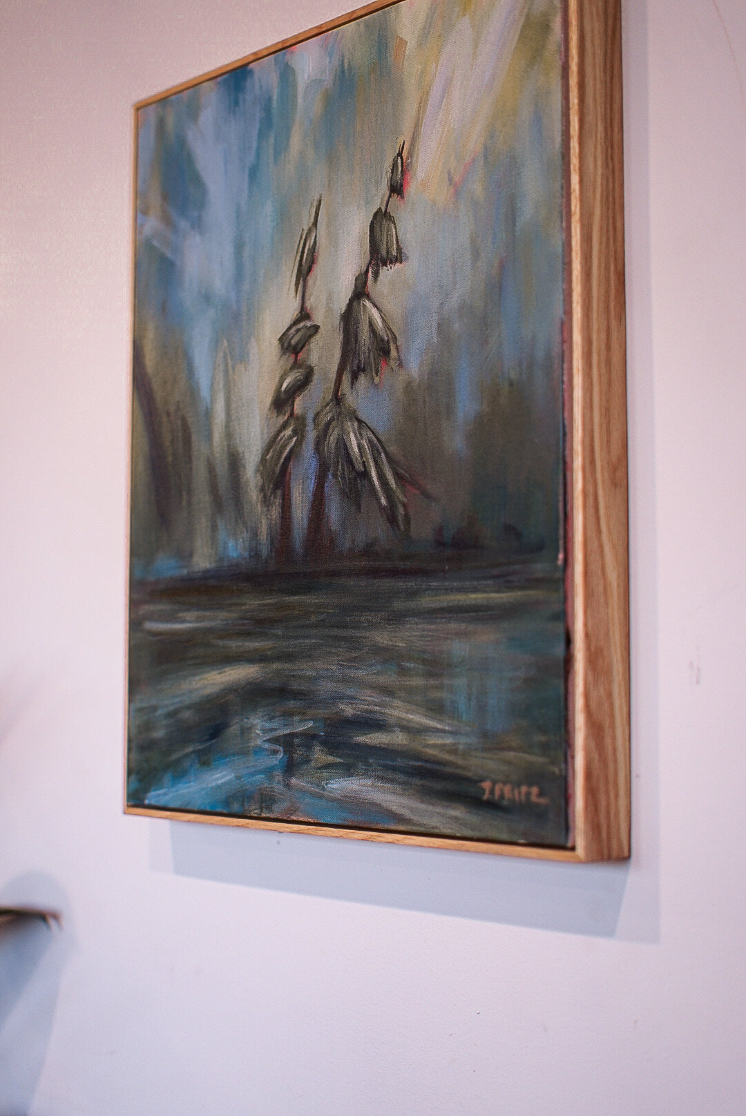 And They Danced | 16 x 20 | Original Acrylic Painting w/ White Oak Frame