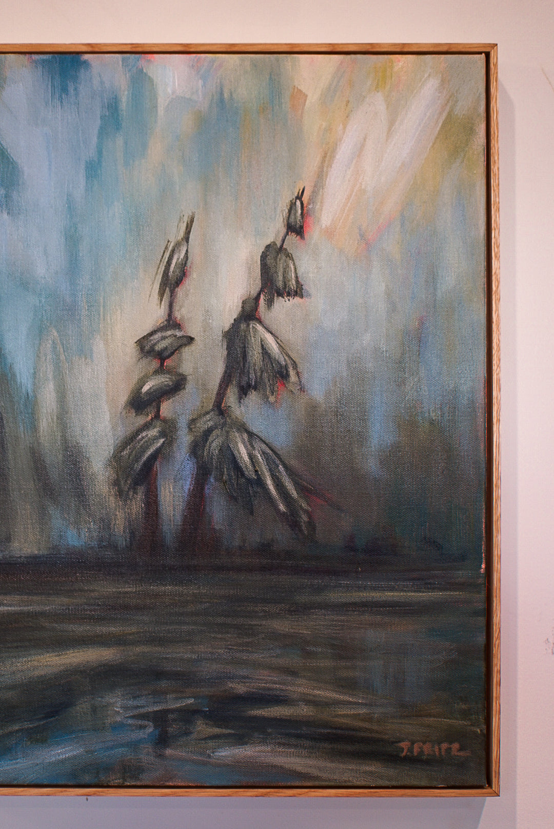 And They Danced | 16 x 20 | Original Acrylic Painting w/ White Oak Frame