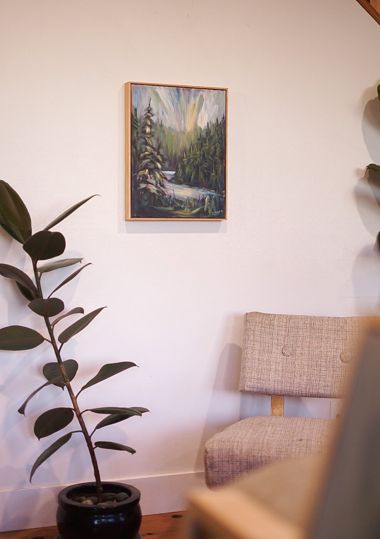 "Let it Flow" | 14 x 18 | Original Acrylic Painting w/ White Oak Frame