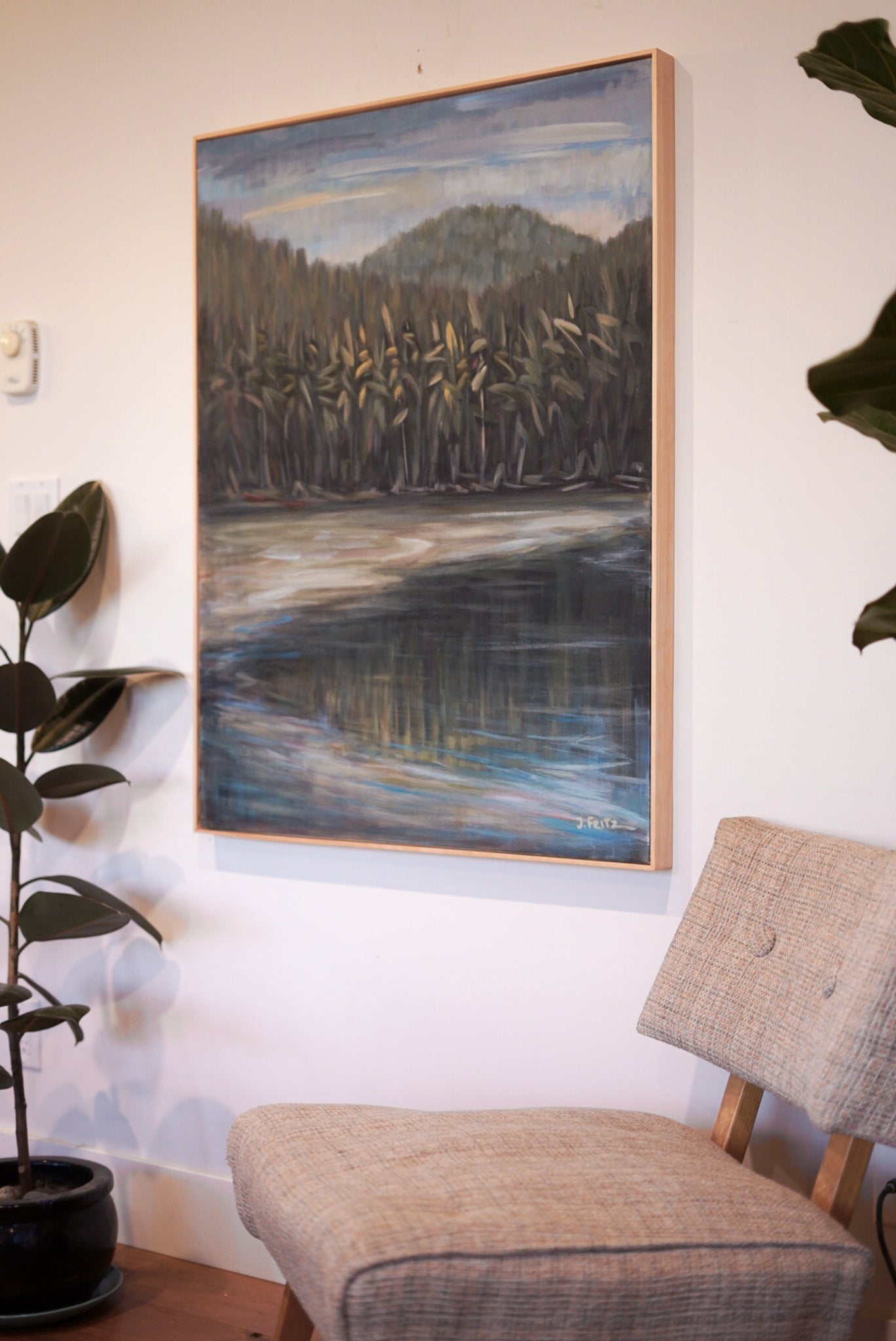 Emerging | 30 x 40 | Original Acrylic Painting w/ Maple Frame