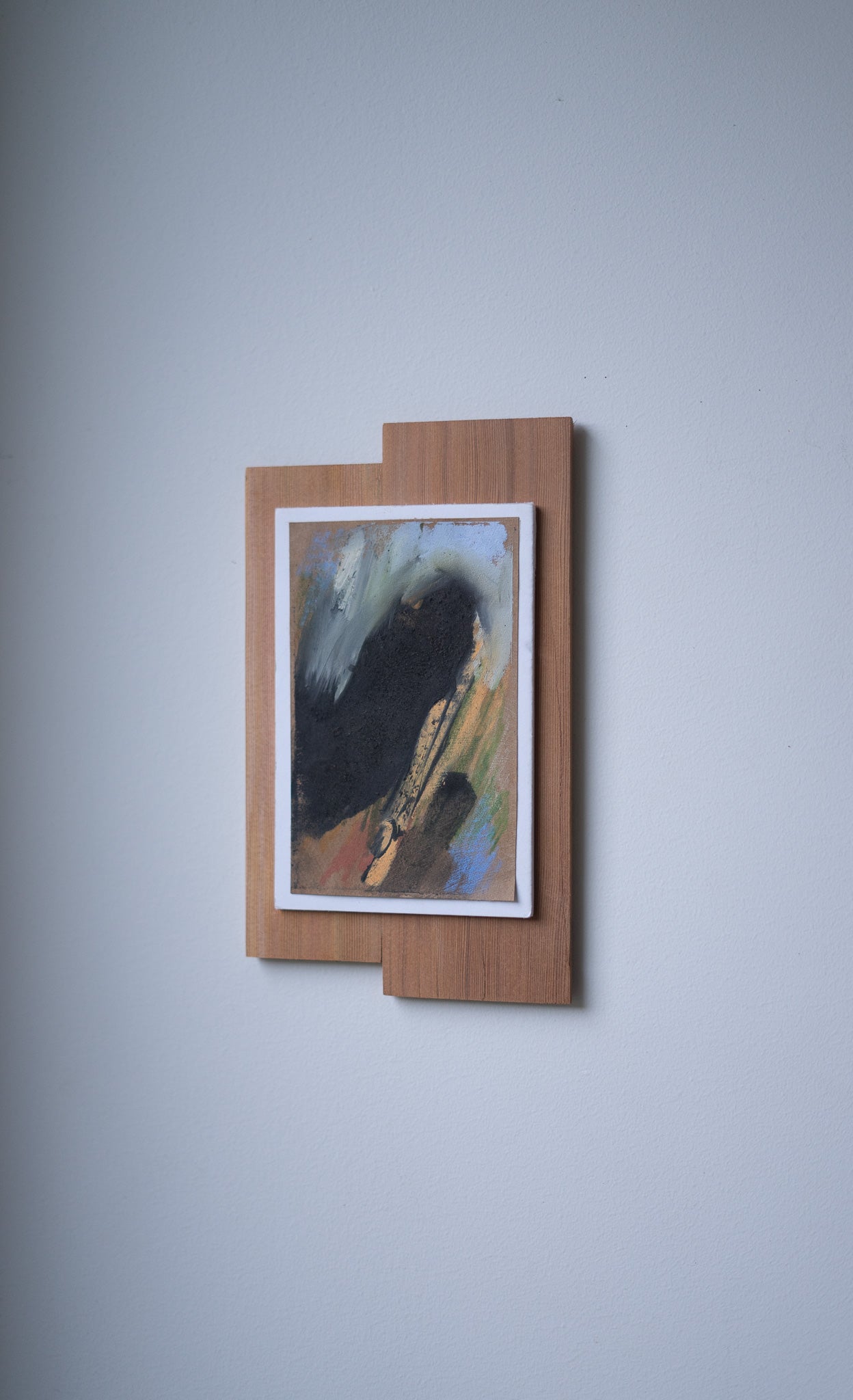 "Balance" | 5.5 × 9.5 | Oil Stick &amp; Pastel on Paper with Red Cedar