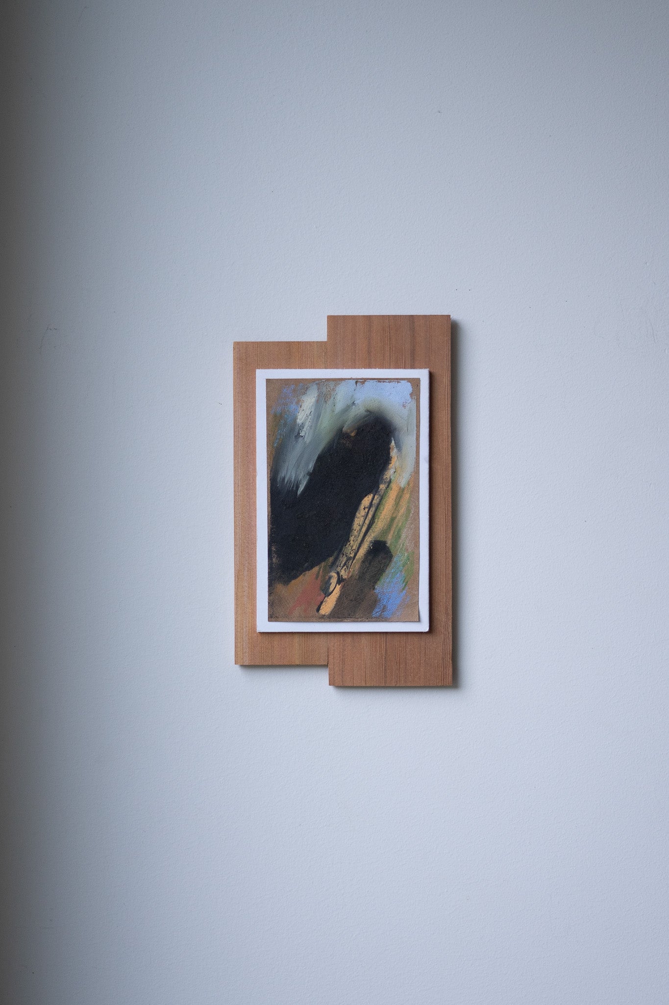 "Balance" | 5.5 × 9.5 | Oil Stick &amp; Pastel on Paper with Red Cedar