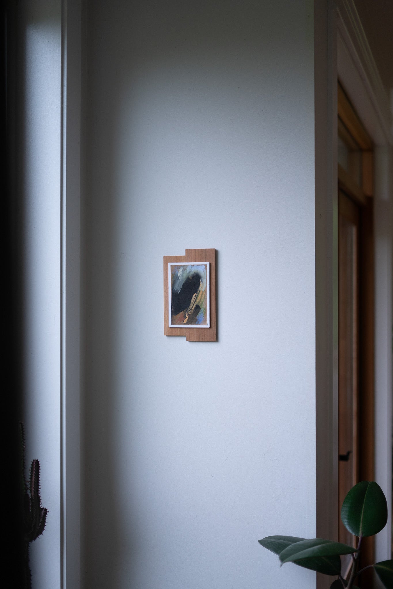 "Balance" | 5.5 × 9.5 | Oil Stick &amp; Pastel on Paper with Red Cedar
