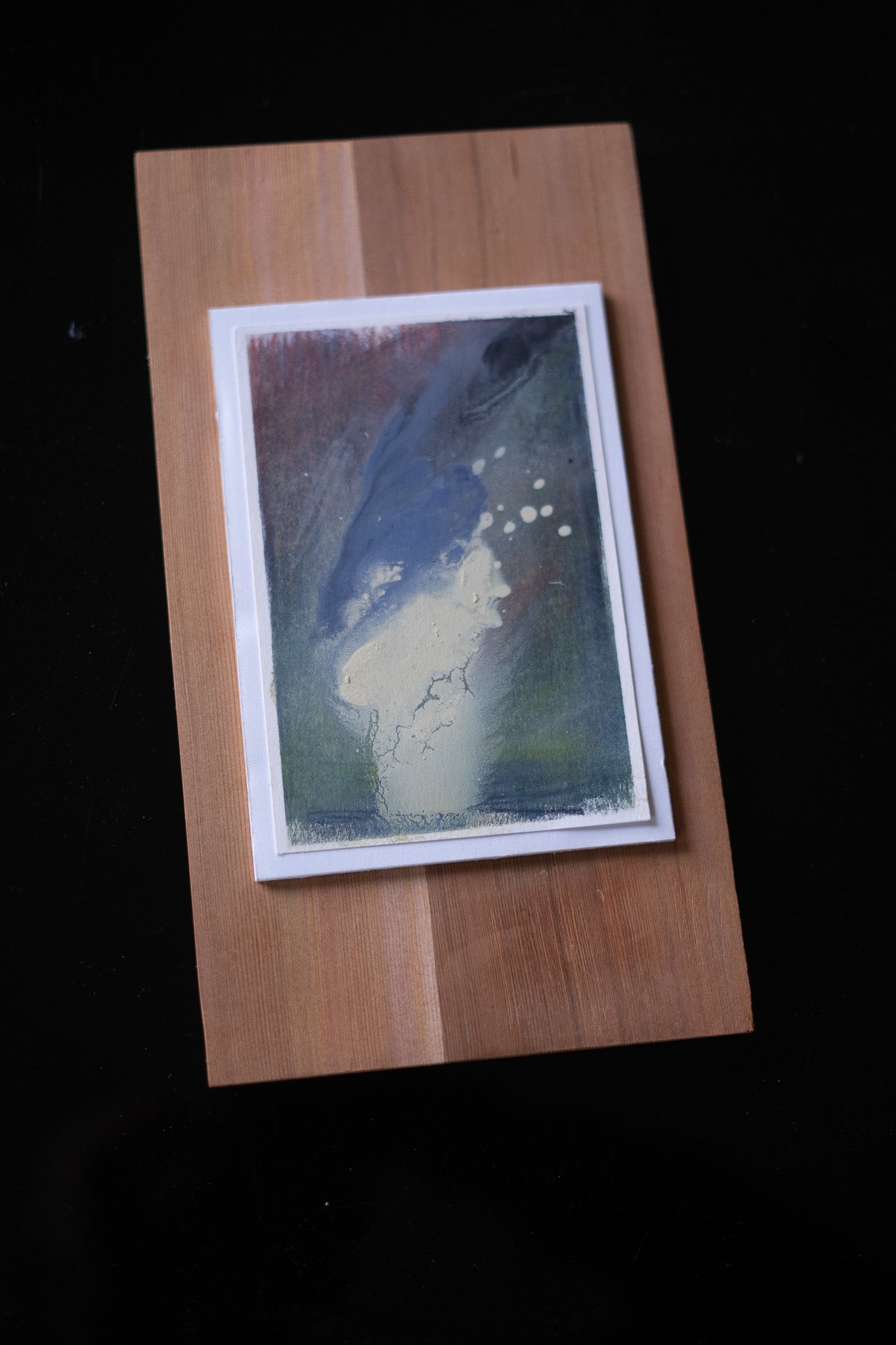 "Eternal" | 6 × 11 | Oil on Paper with Red Cedar