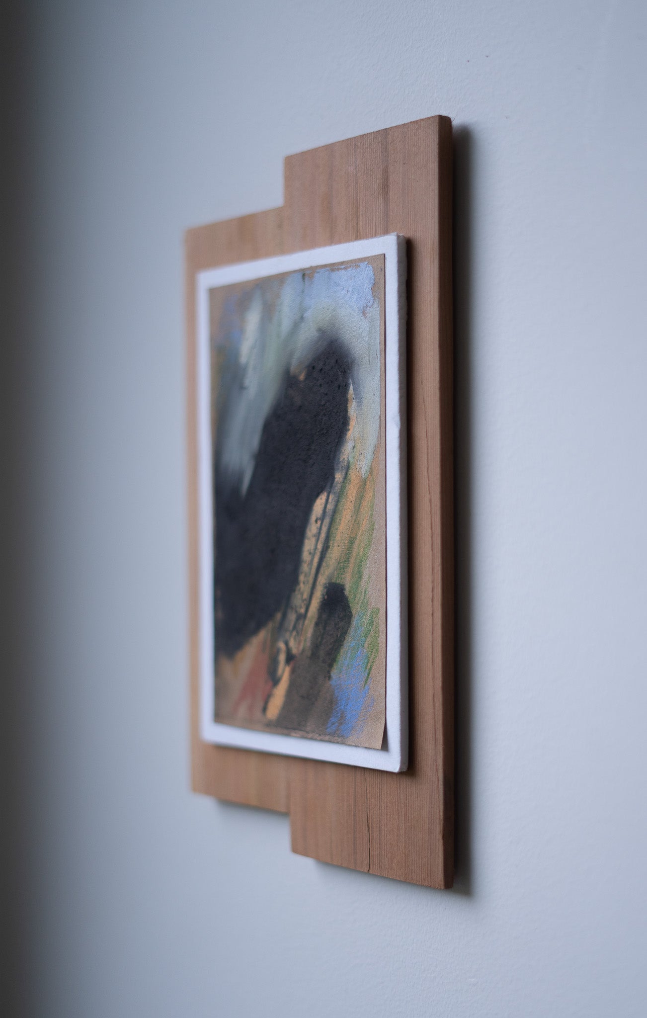 "Balance" | 5.5 × 9.5 | Oil Stick &amp; Pastel on Paper with Red Cedar