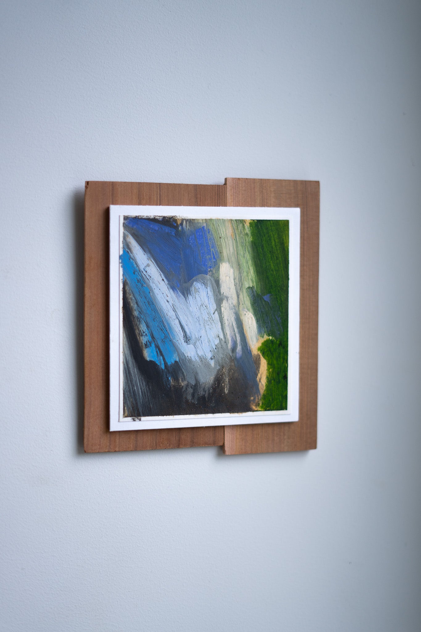 "A Space to Heal" | 6 × 7 | Oil Stick &amp; Pastel on Paper with Red Cedar
