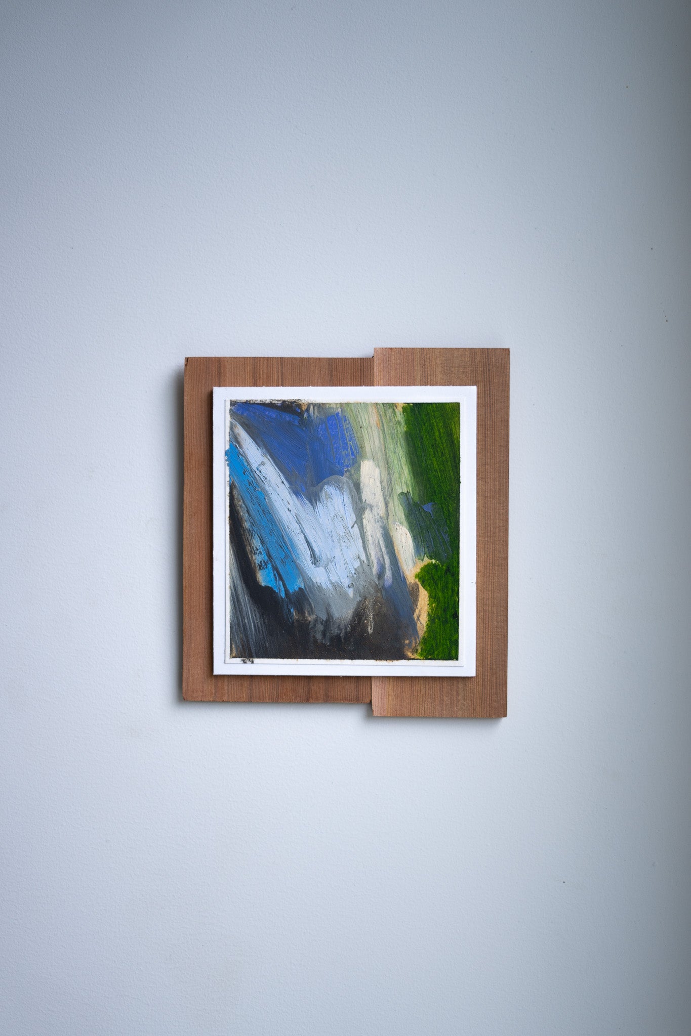 "A Space to Heal" | 6 × 7 | Oil Stick &amp; Pastel on Paper with Red Cedar