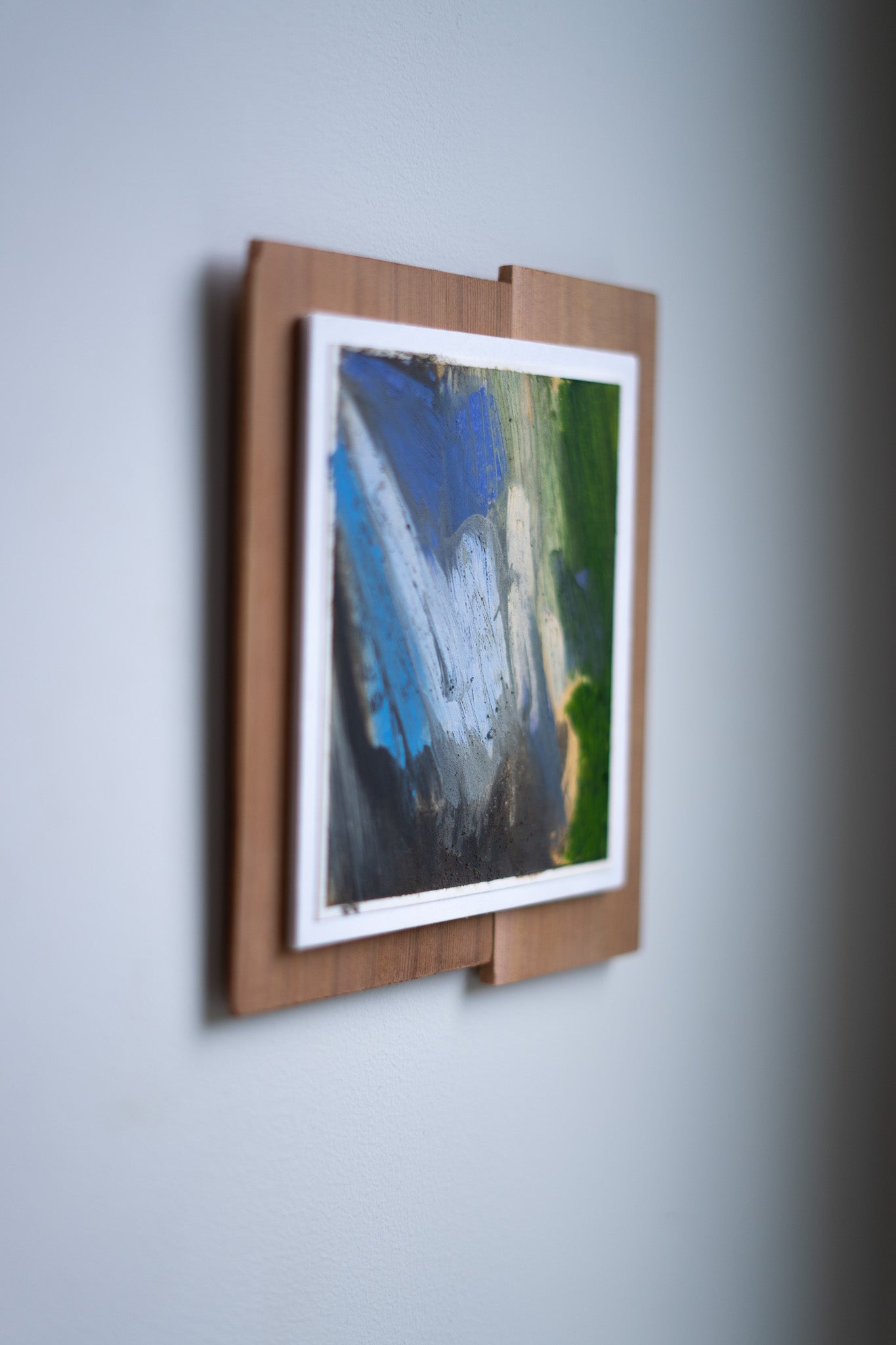 "A Space to Heal" | 6 × 7 | Oil Stick &amp; Pastel on Paper with Red Cedar