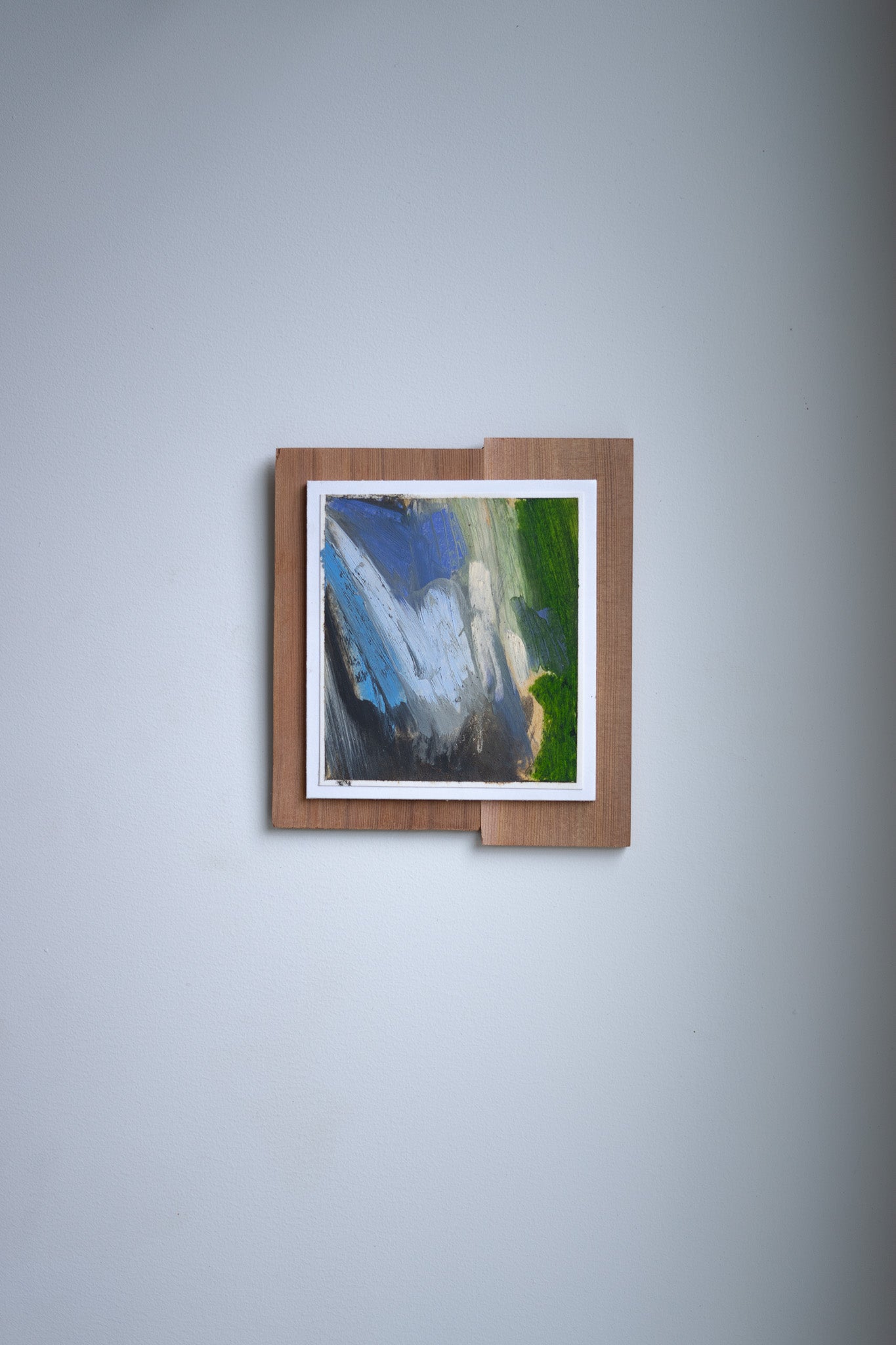 "A Space to Heal" | 6 × 7 | Oil Stick &amp; Pastel on Paper with Red Cedar