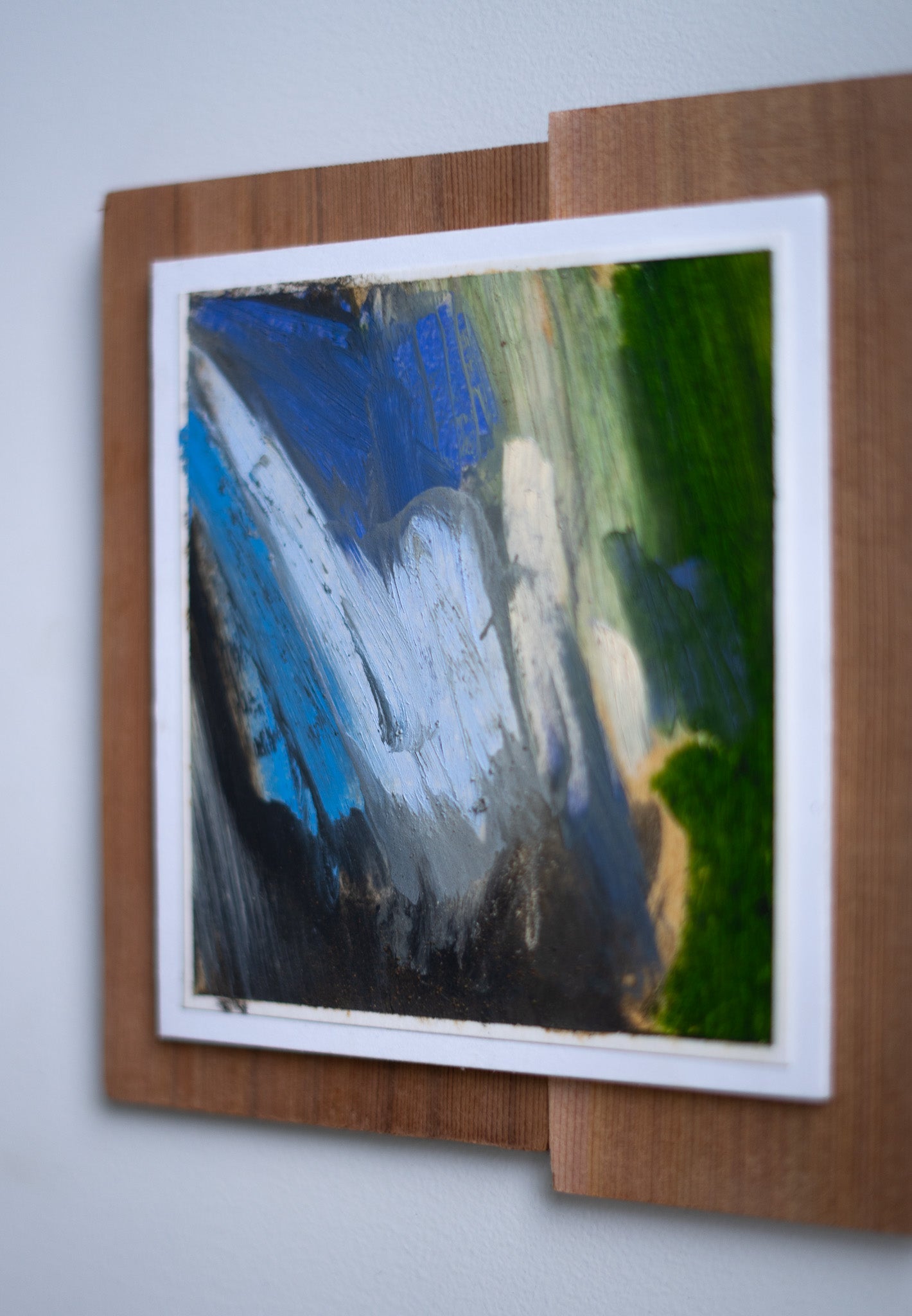 "A Space to Heal" | 6 × 7 | Oil Stick &amp; Pastel on Paper with Red Cedar