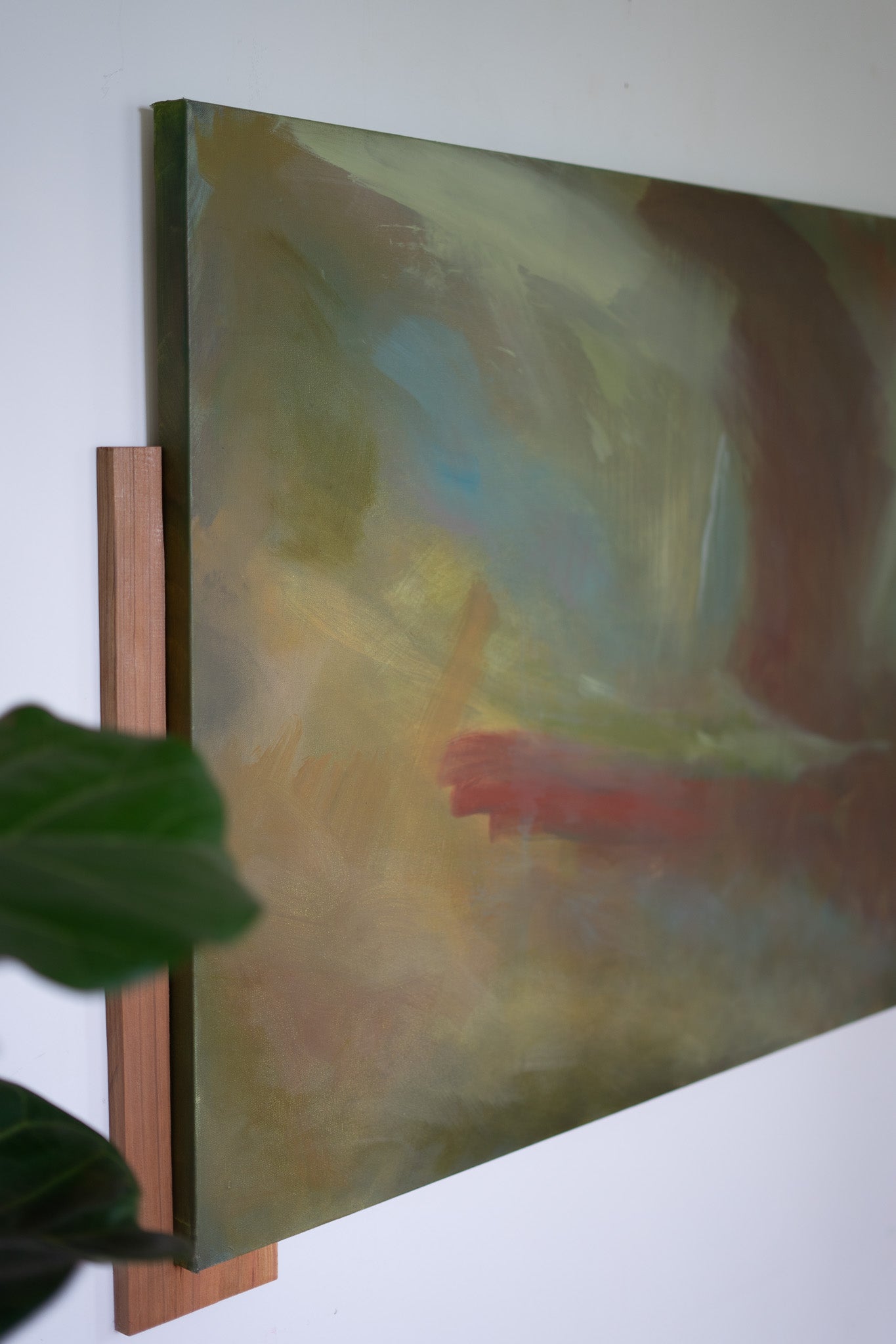 "I'm Glowing" | 48 × 36 | Oil on Canvas with Red Cedar