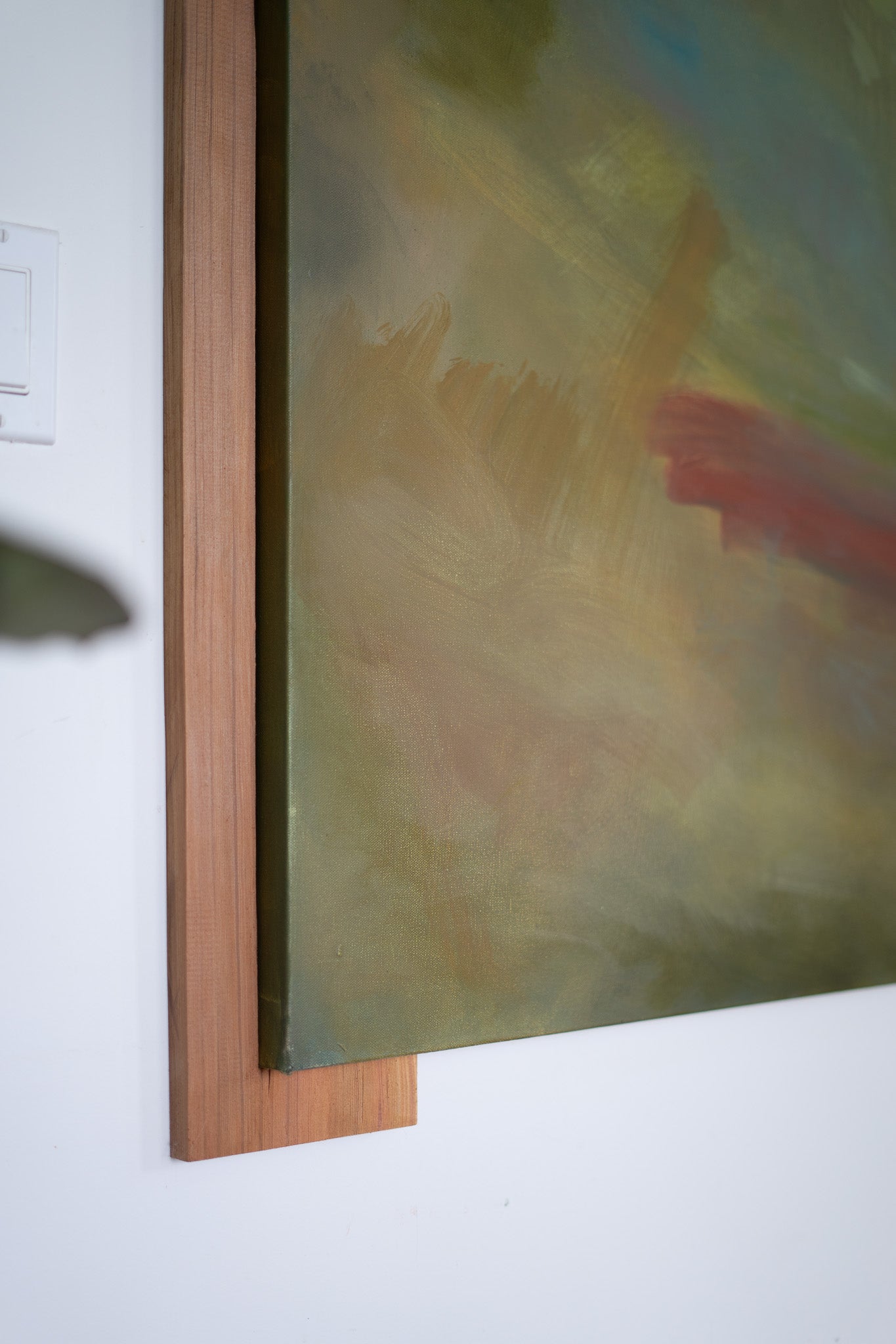 "I'm Glowing" | 48 × 36 | Oil on Canvas with Red Cedar