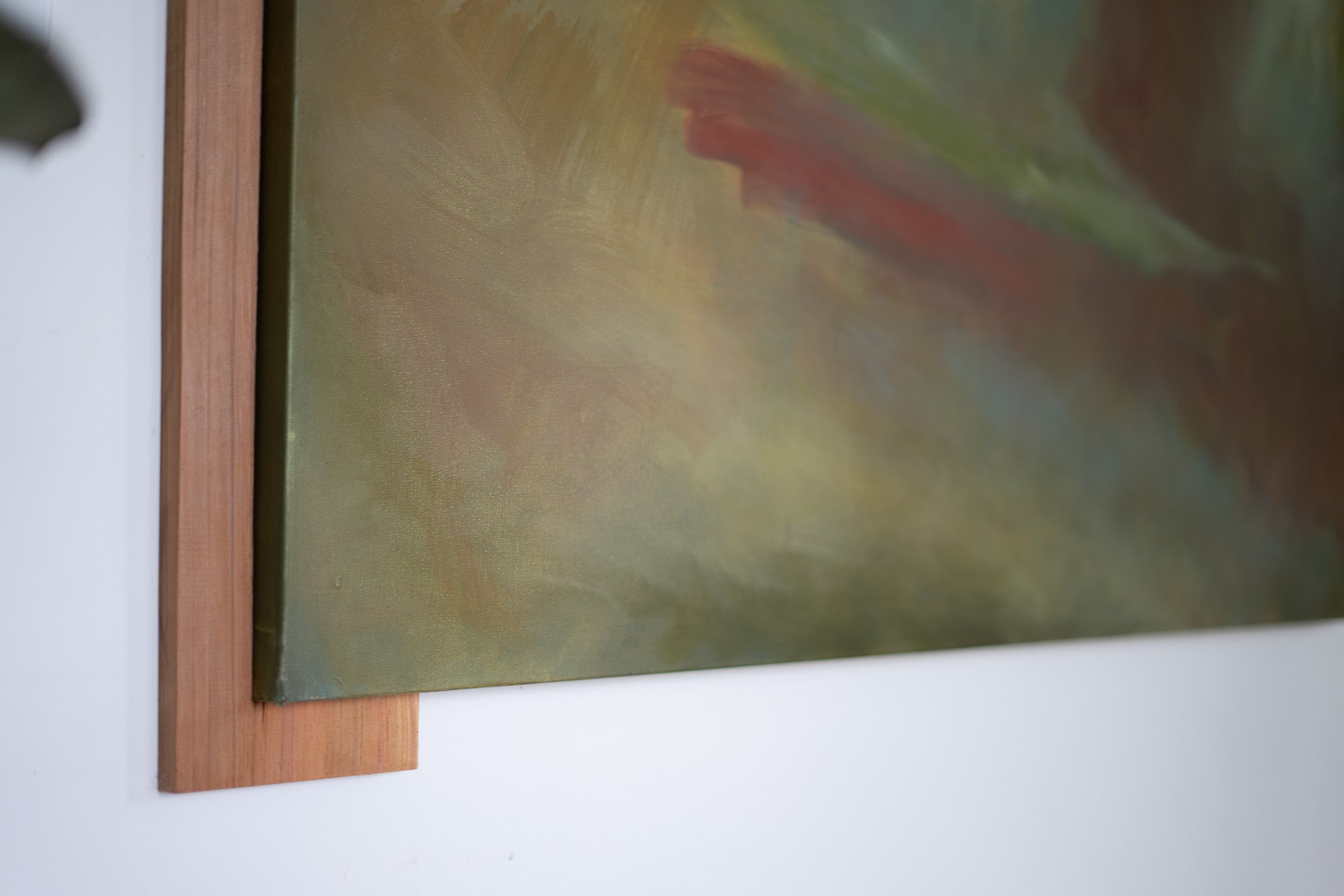 "I'm Glowing" | 48 × 36 | Oil on Canvas with Red Cedar