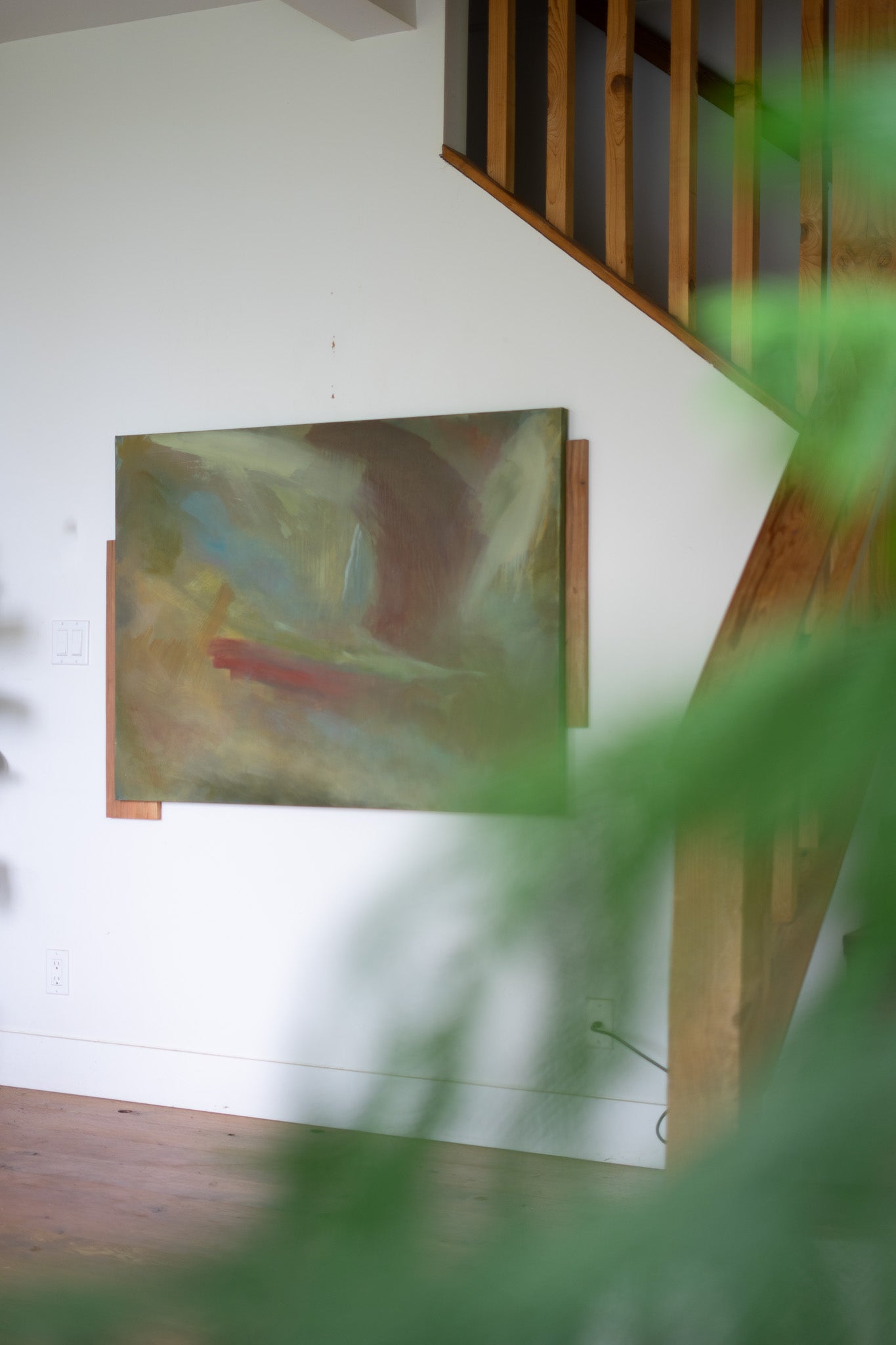 "I'm Glowing" | 48 × 36 | Oil on Canvas with Red Cedar