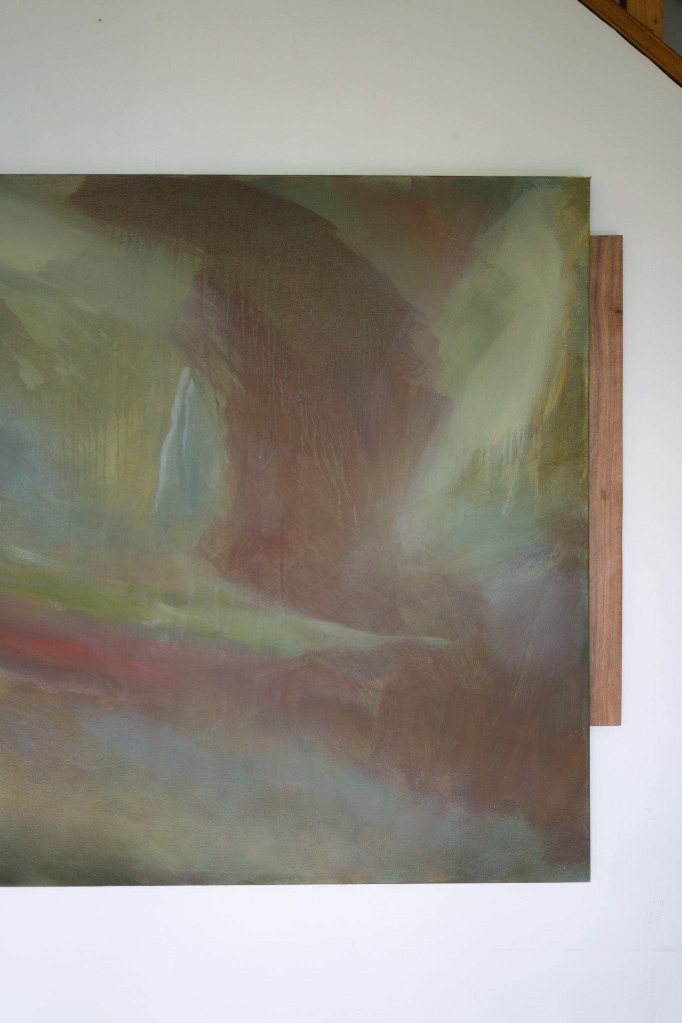 "I'm Glowing" | 48 × 36 | Oil on Canvas with Red Cedar