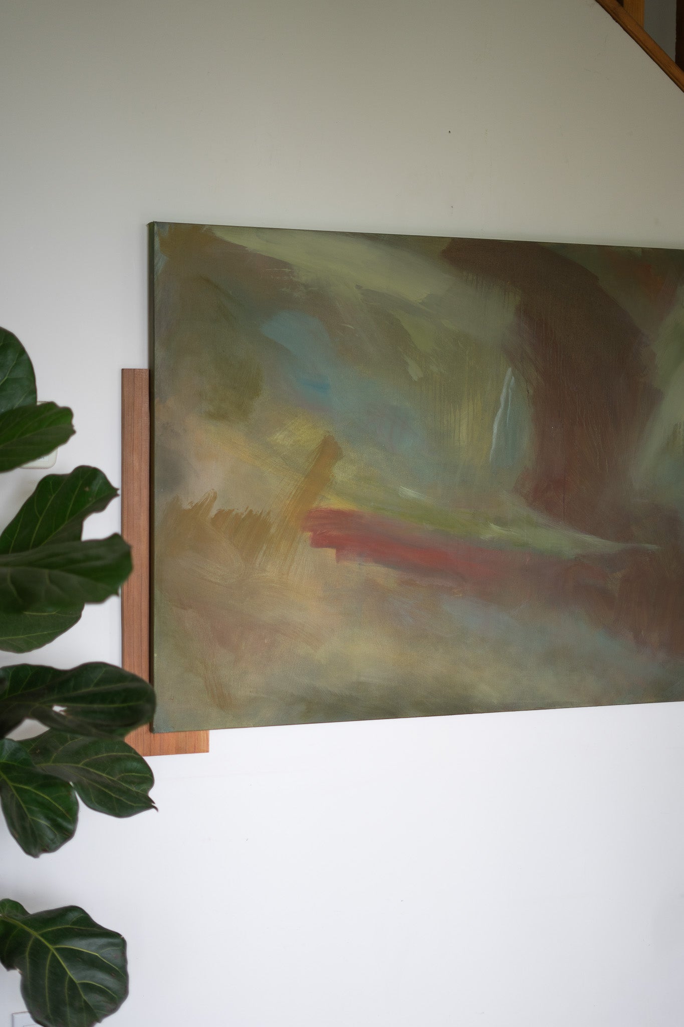 "I'm Glowing" | 48 × 36 | Oil on Canvas with Red Cedar