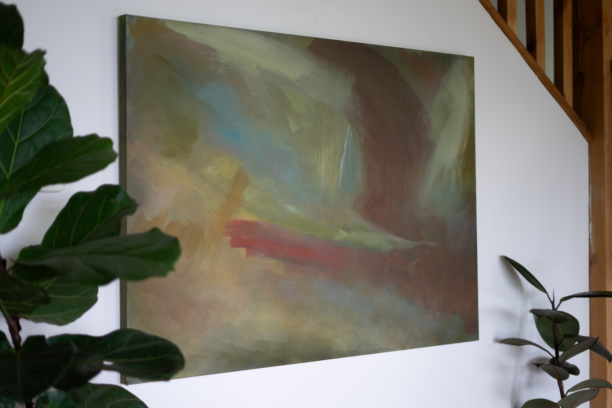 "I'm Glowing" | 48 × 36 | Oil on Canvas with Red Cedar