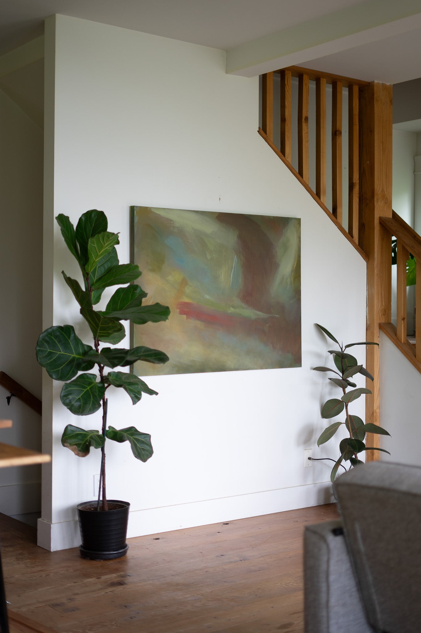 "I'm Glowing" | 48 × 36 | Oil on Canvas with Red Cedar