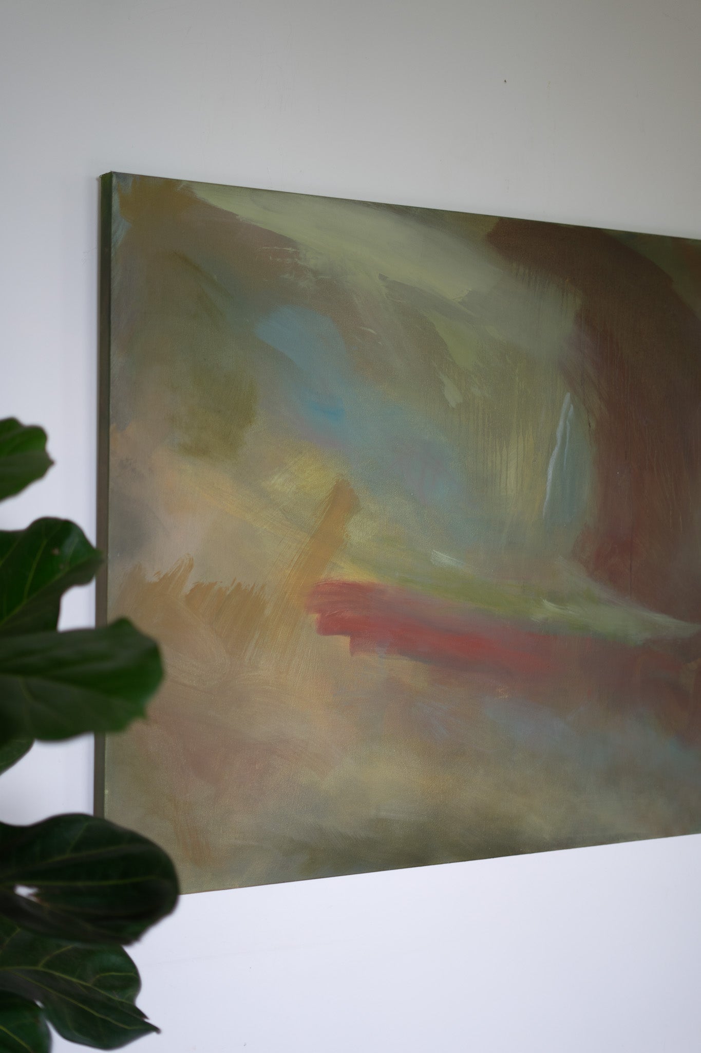 "I'm Glowing" | 48 × 36 | Oil on Canvas with Red Cedar