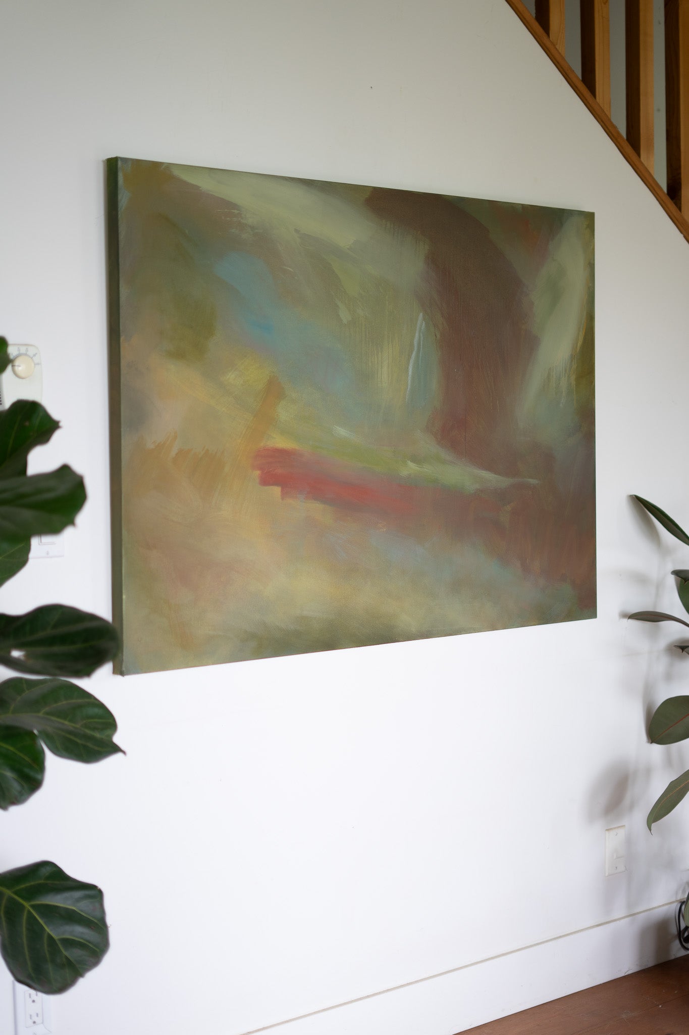 "I'm Glowing" | 48 × 36 | Oil on Canvas with Red Cedar