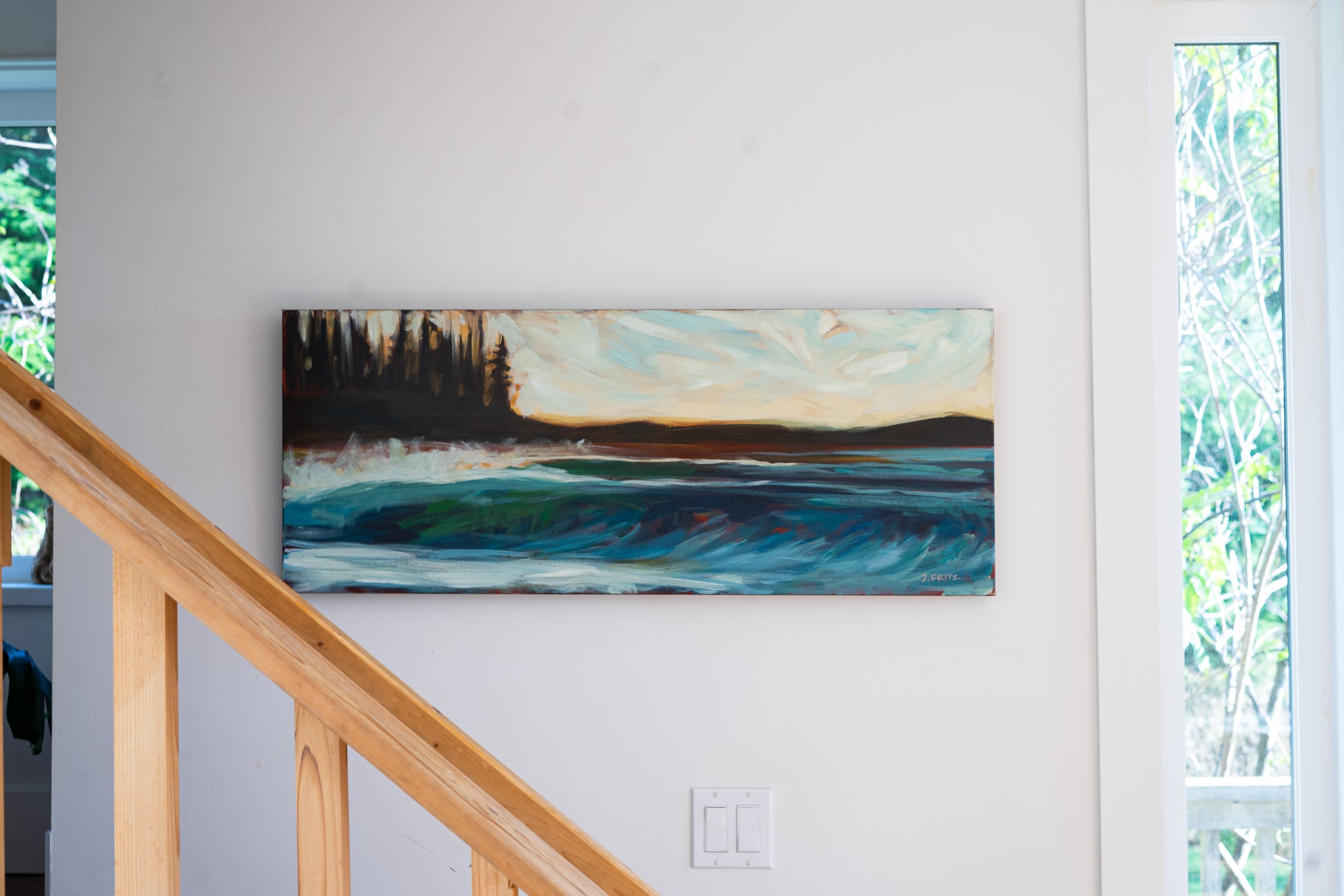 &#39;It Comes in Waves&#39; | 16 x 40 | Original Acrylic Painting