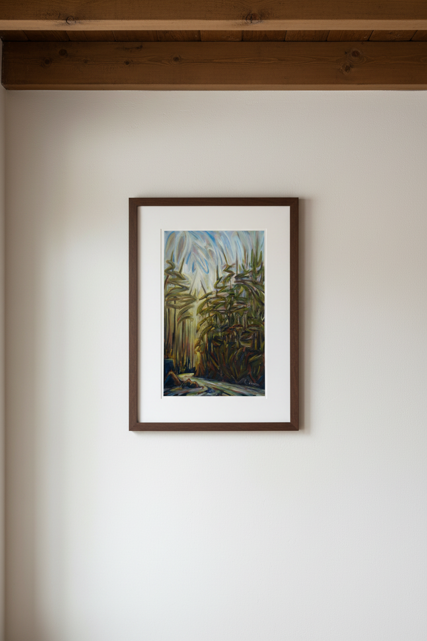 Framed - Walnut on Wall