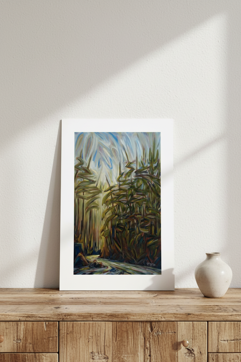 Unframed - Leaning on Sideboard