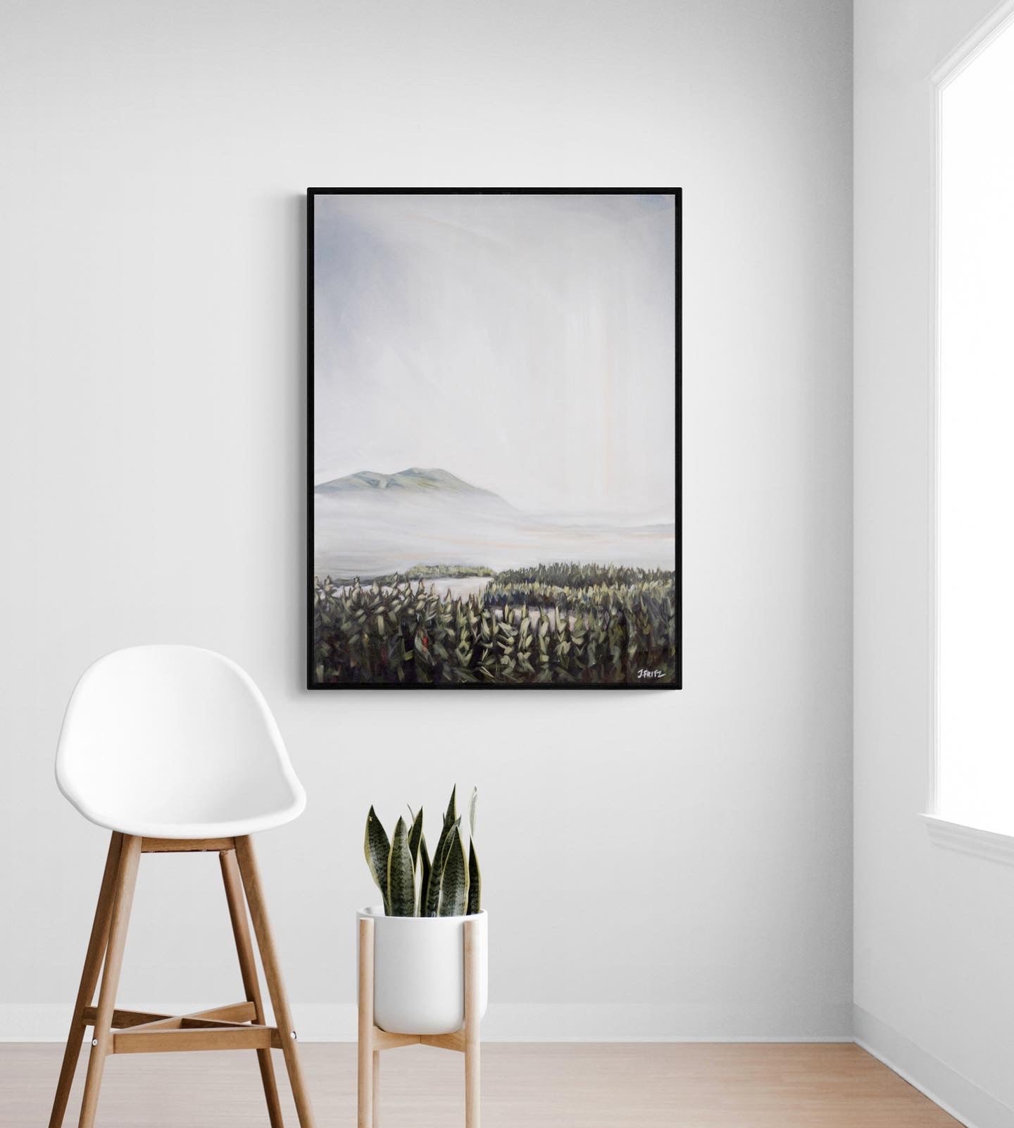 Morning Mist over Tofino Harbour | 30 x 40 | Original Acrylic Painting