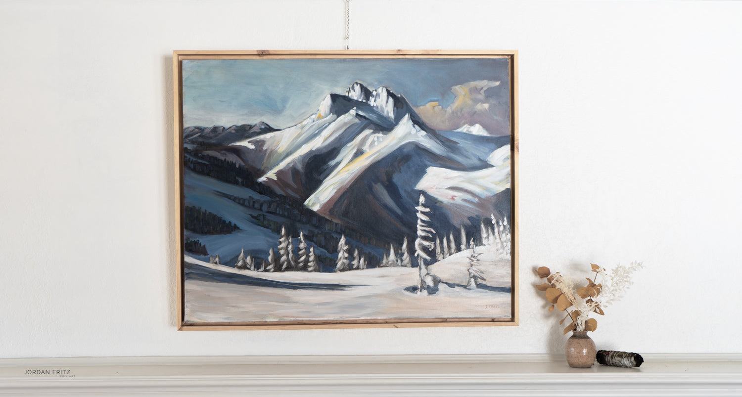 Triple Peak | 24 x 30 | Framed Original Acrylic Painting