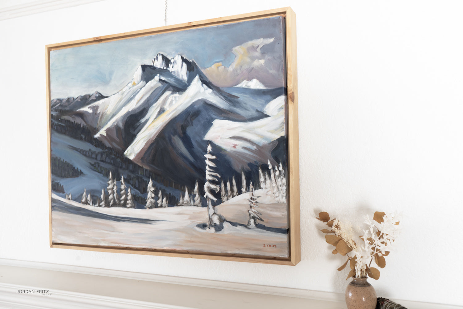 Triple Peak | 24 x 30 | Framed Original Acrylic Painting