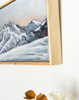 Alpenglow from Hišimy̓awiƛ/5040 Peak | 12 x 48 | Framed Original Acrylic Painting