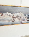 Alpenglow from Hišimy̓awiƛ/5040 Peak | 12 x 48 | Framed Original Acrylic Painting