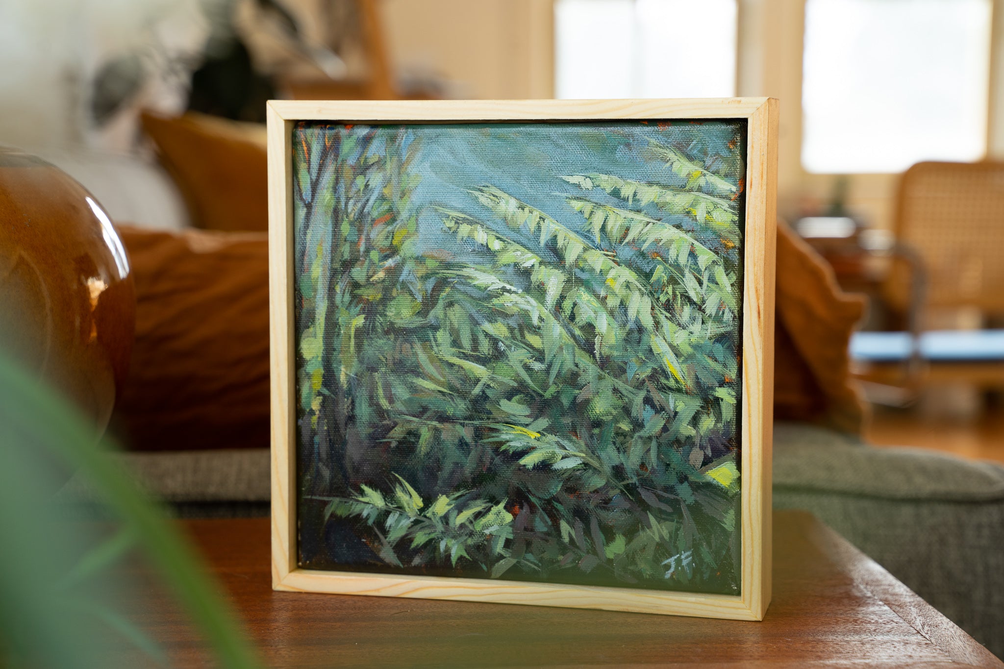 Island Foliage  | 8 x 8 | Framed Original Painting