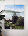 San Josef Bay | 24 x 30 | Original Painting with Walnut Frame