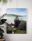 San Josef Bay | 24 x 30 | Original Painting with Walnut Frame