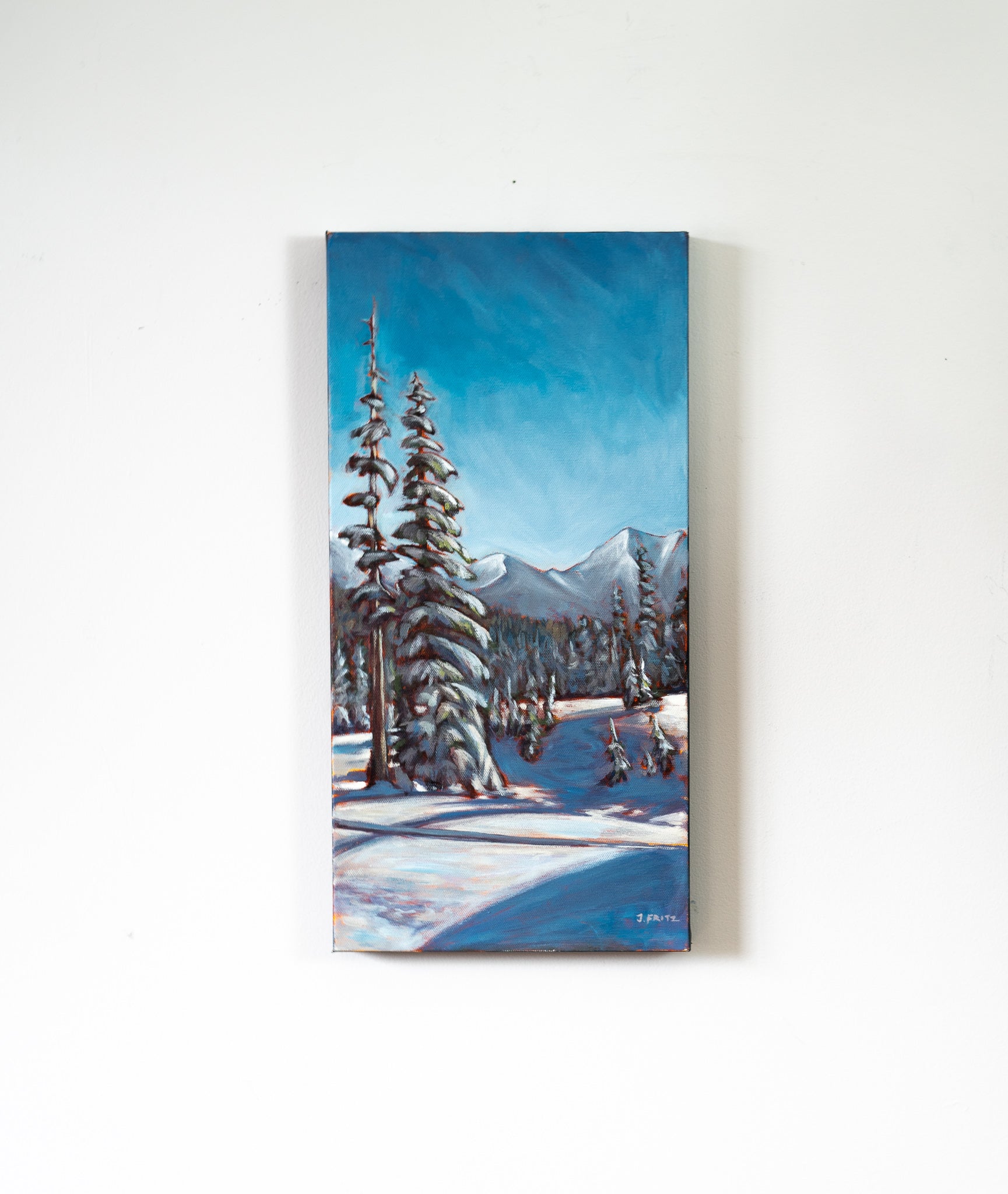 Exiting West Bowl, Mt. Cain | 10 x 20 | Original Acrylic Painting