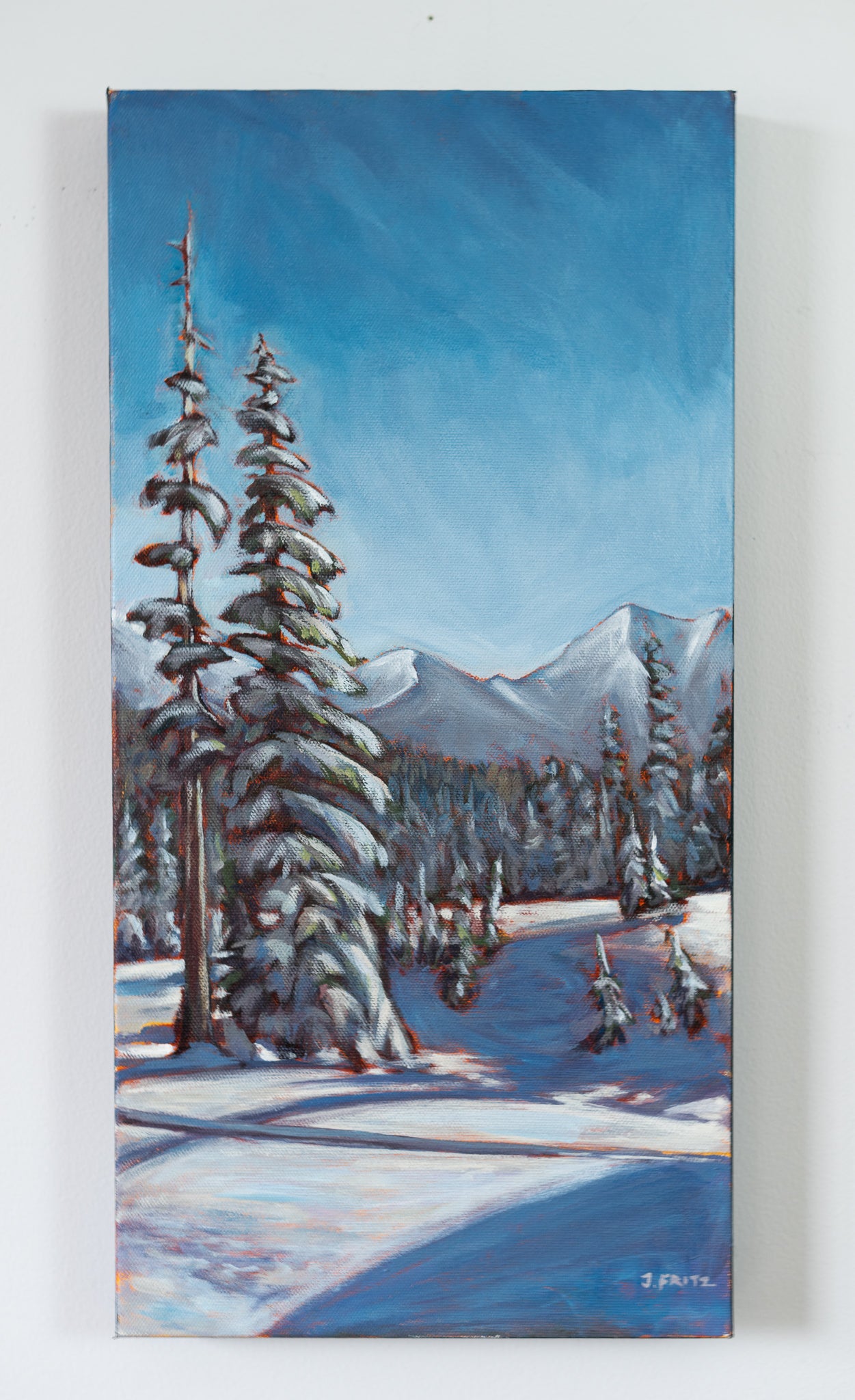 Exiting West Bowl, Mt. Cain | 10 x 20 | Original Acrylic Painting