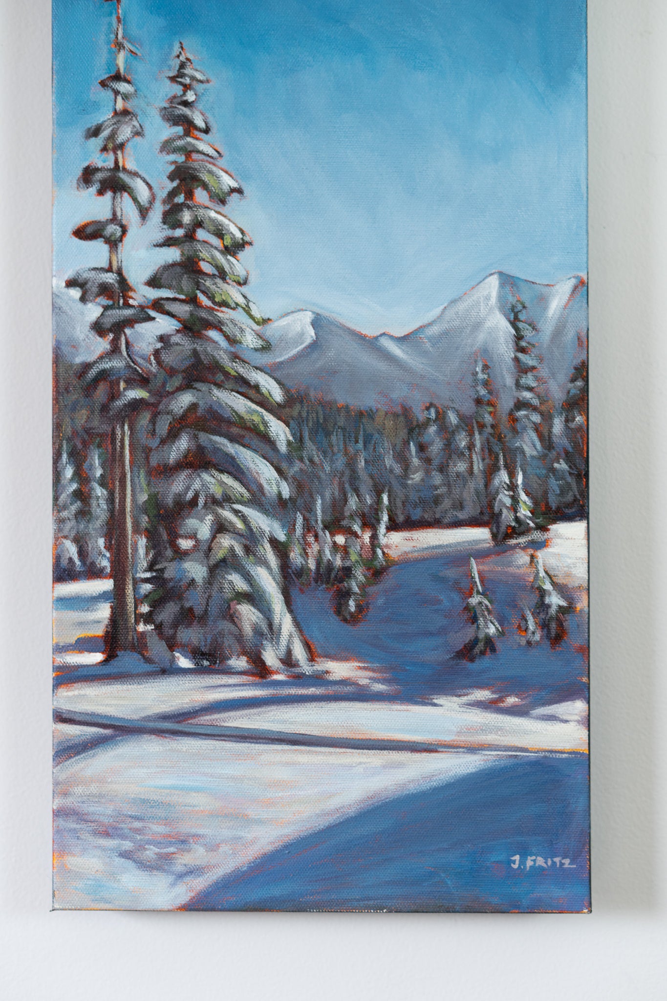 Exiting West Bowl, Mt. Cain | 10 x 20 | Original Acrylic Painting