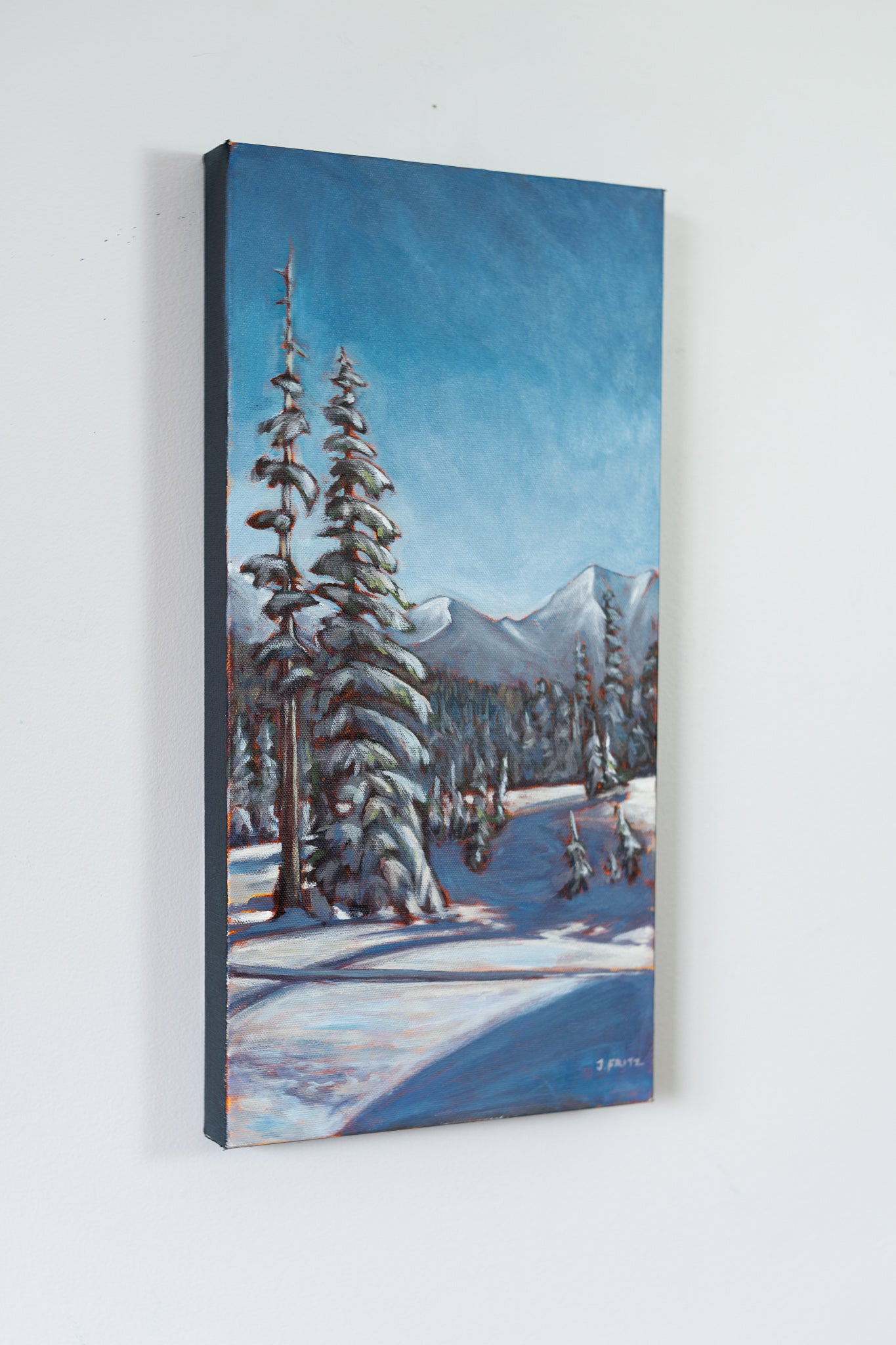 Exiting West Bowl, Mt. Cain | 10 x 20 | Original Acrylic Painting