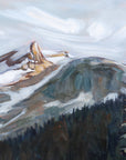 In the Distance: Saint Nicholas Peak | 15 x 30 | Original Acrylic Painting